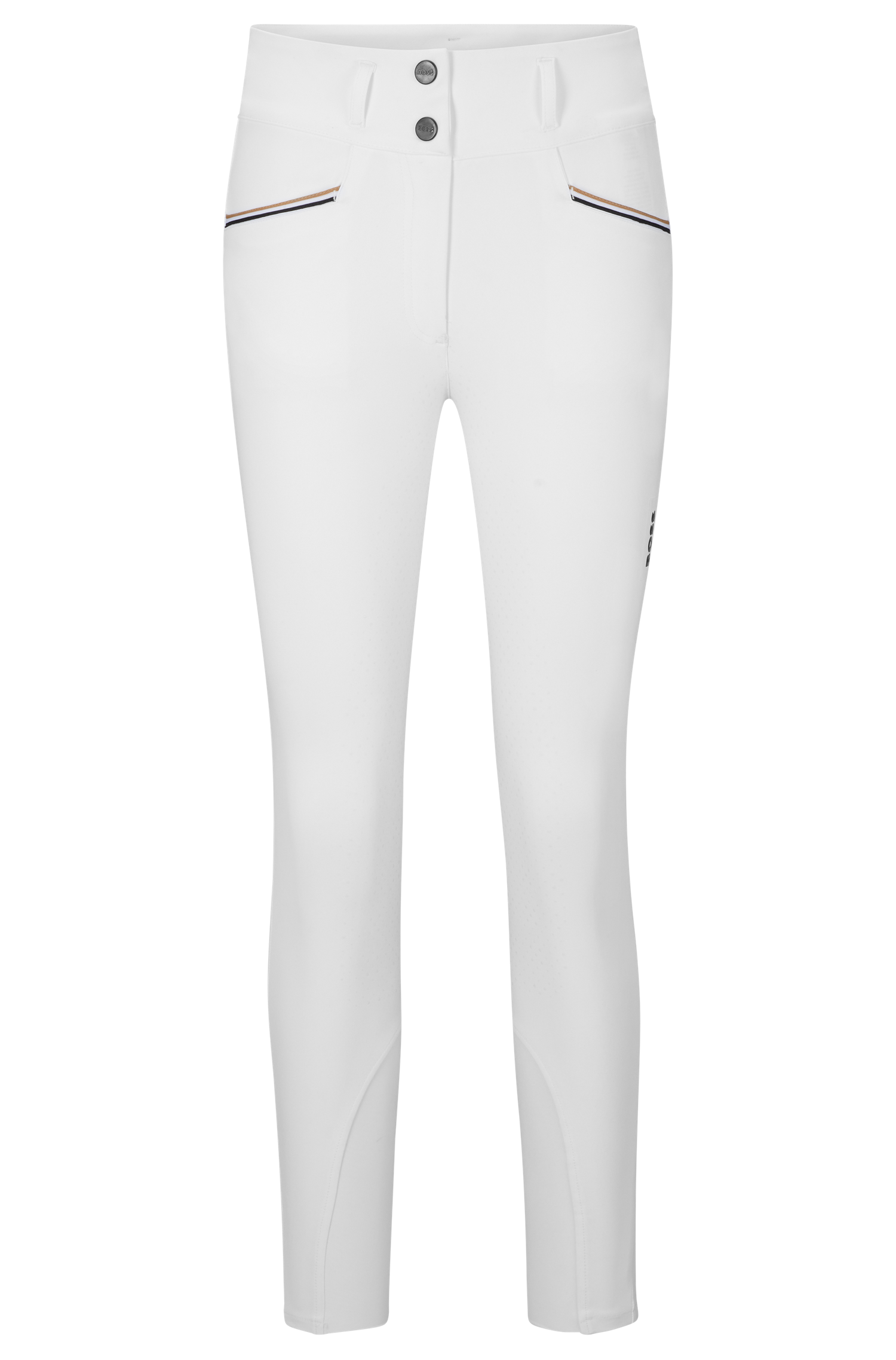 Boss Equestrian Hailey High Waist Full Grip Breeches - White