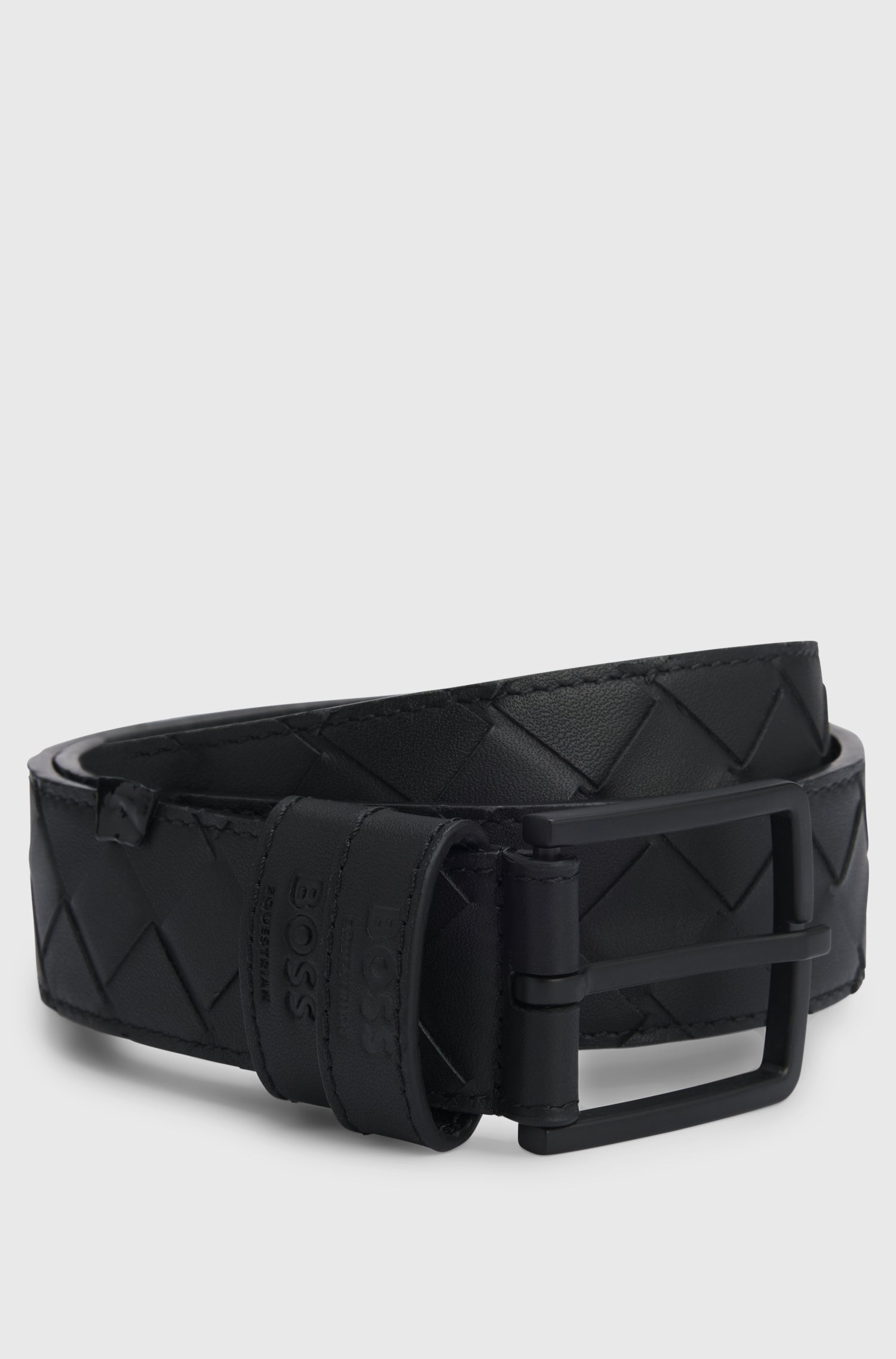 Boss Equestrian Cable Belt Black