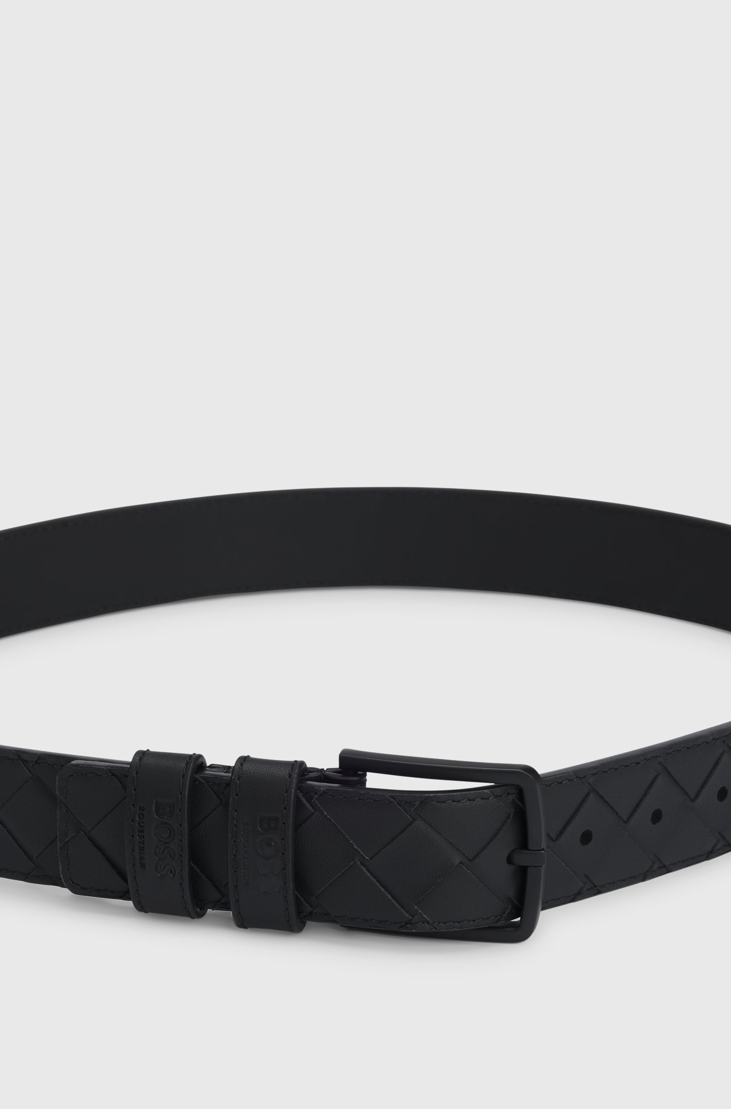 Boss Equestrian Cable Belt Black