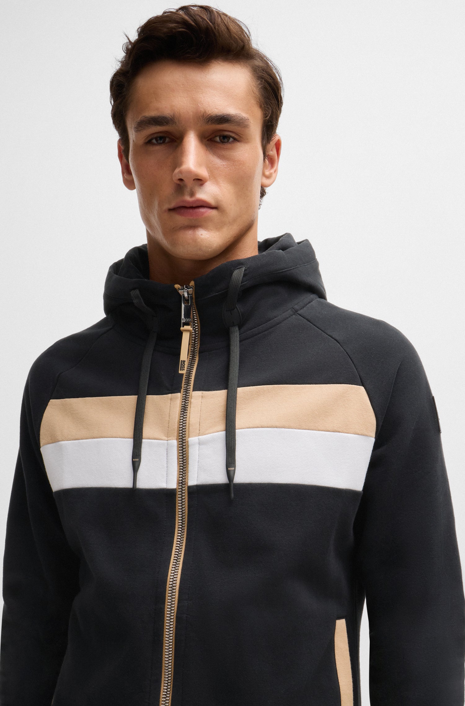 Boss Equestrian River Zip Hoodie Black