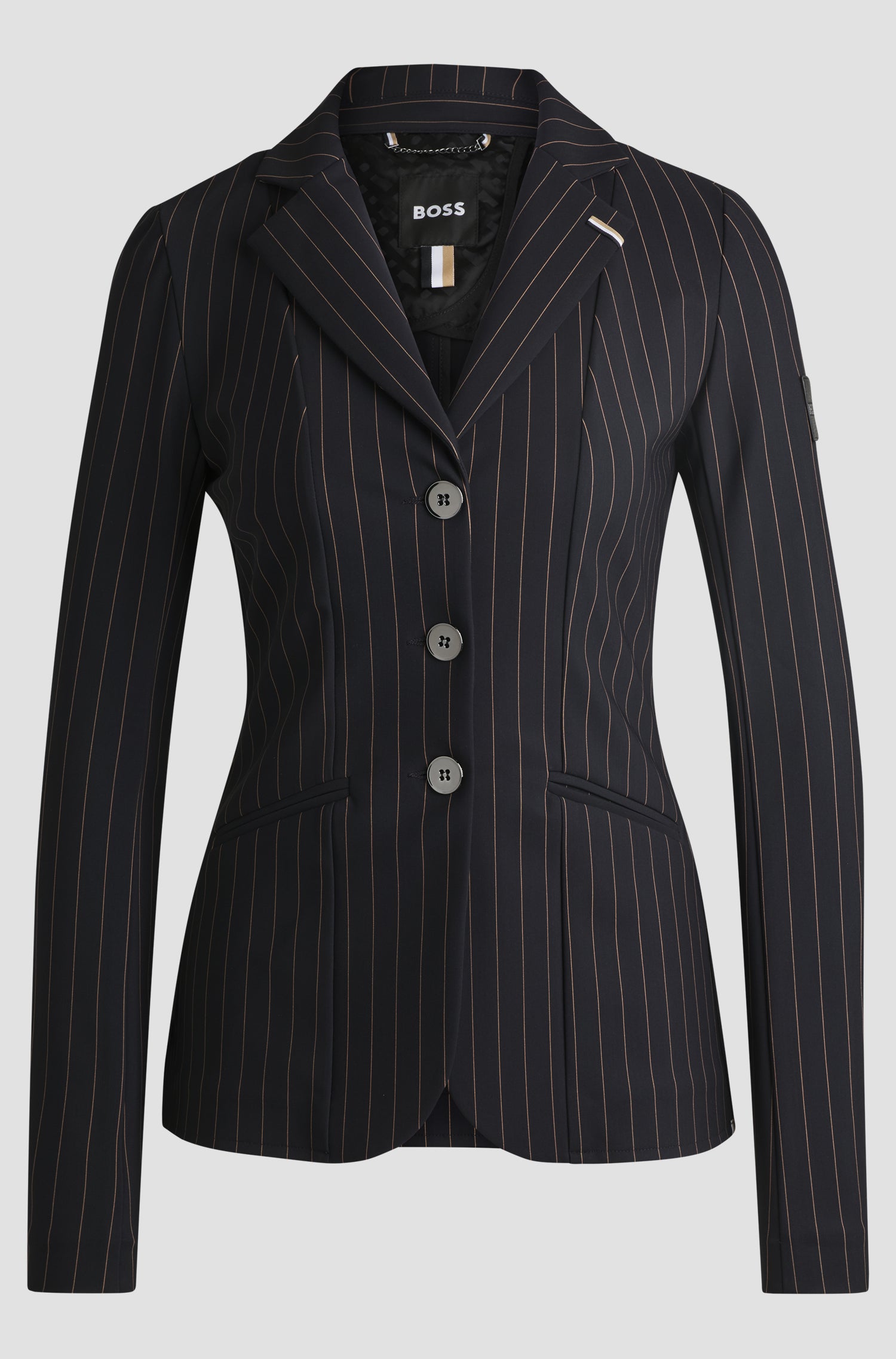 Boss Equestrian Anna Show Jacket Pinstripes Black