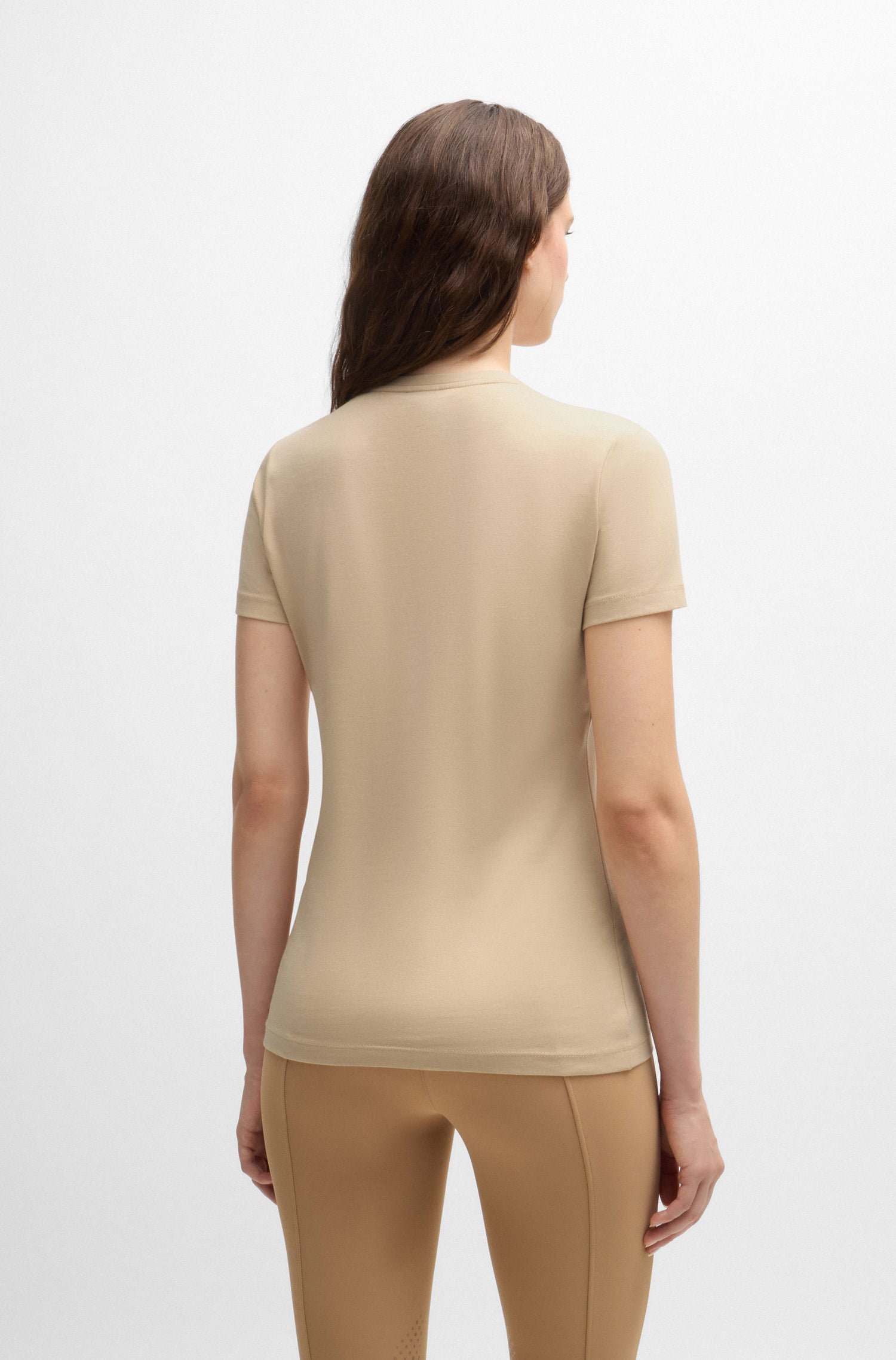 Boss Equestrian Maya T - Shirt Logo Sand