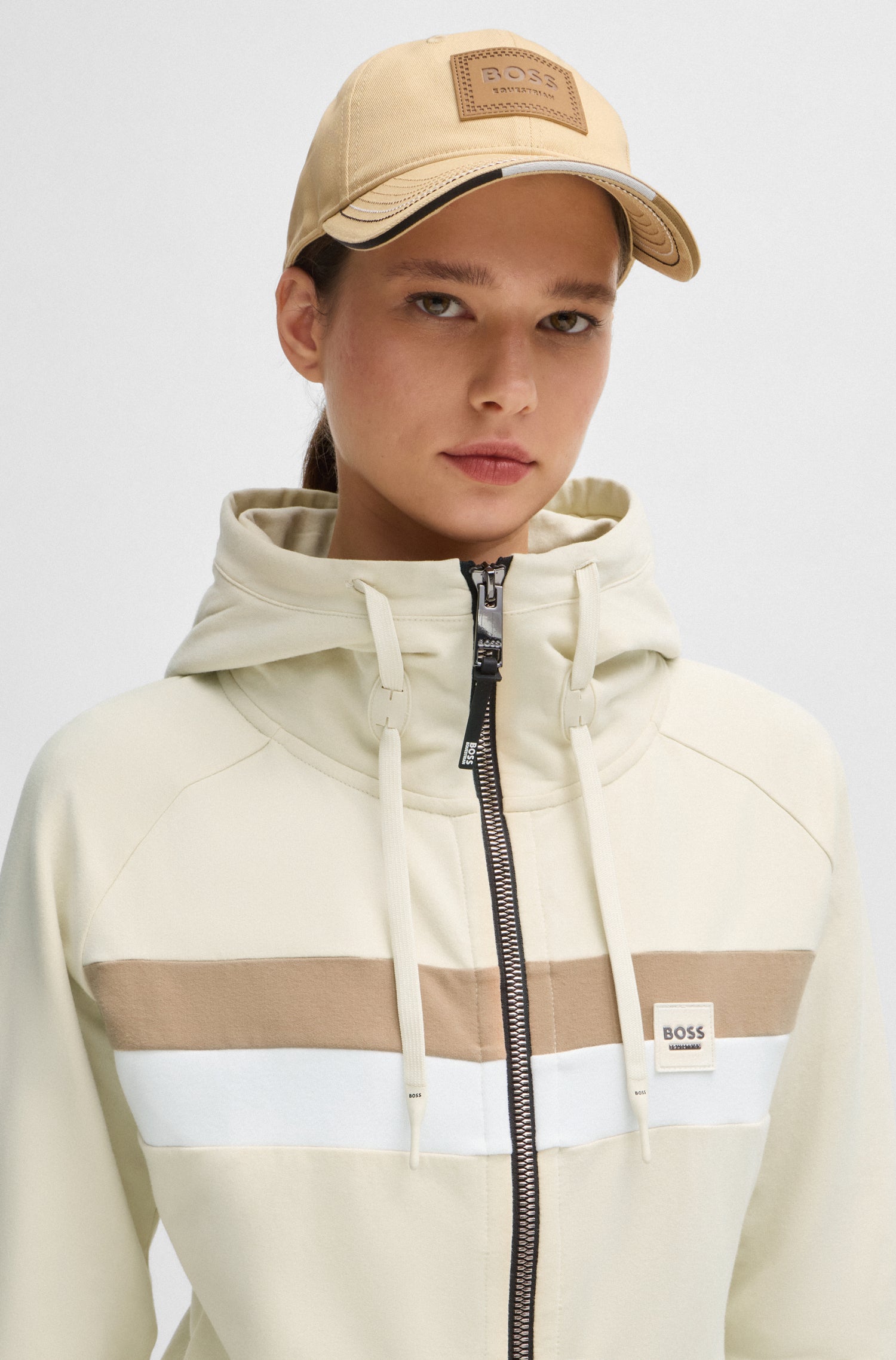 Boss Equestrian Riva Zip Hoodie Almond