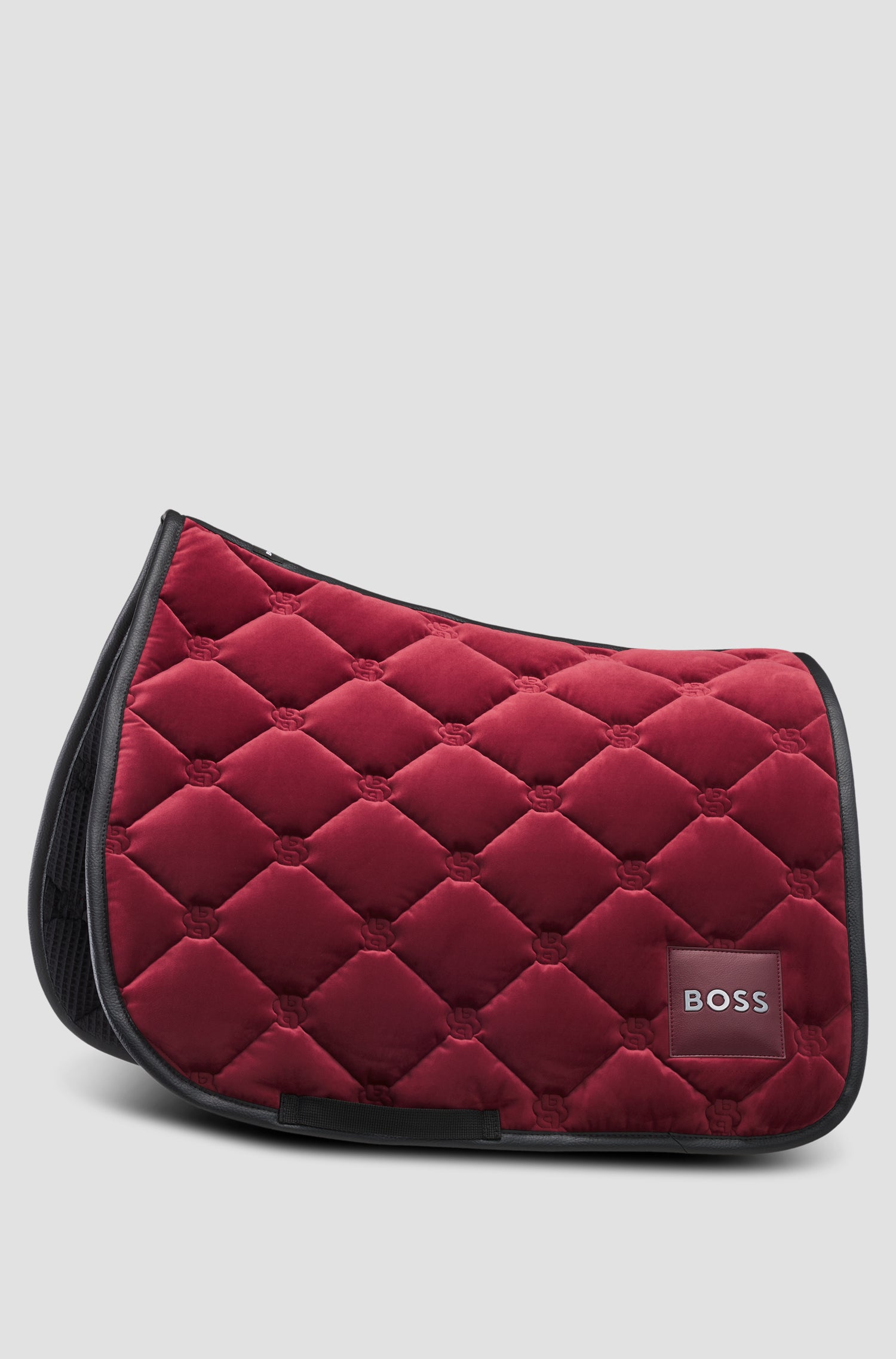 BOSS EQUESTRIAN SADDLE PAD VELVET DRESSAGE CABERNET