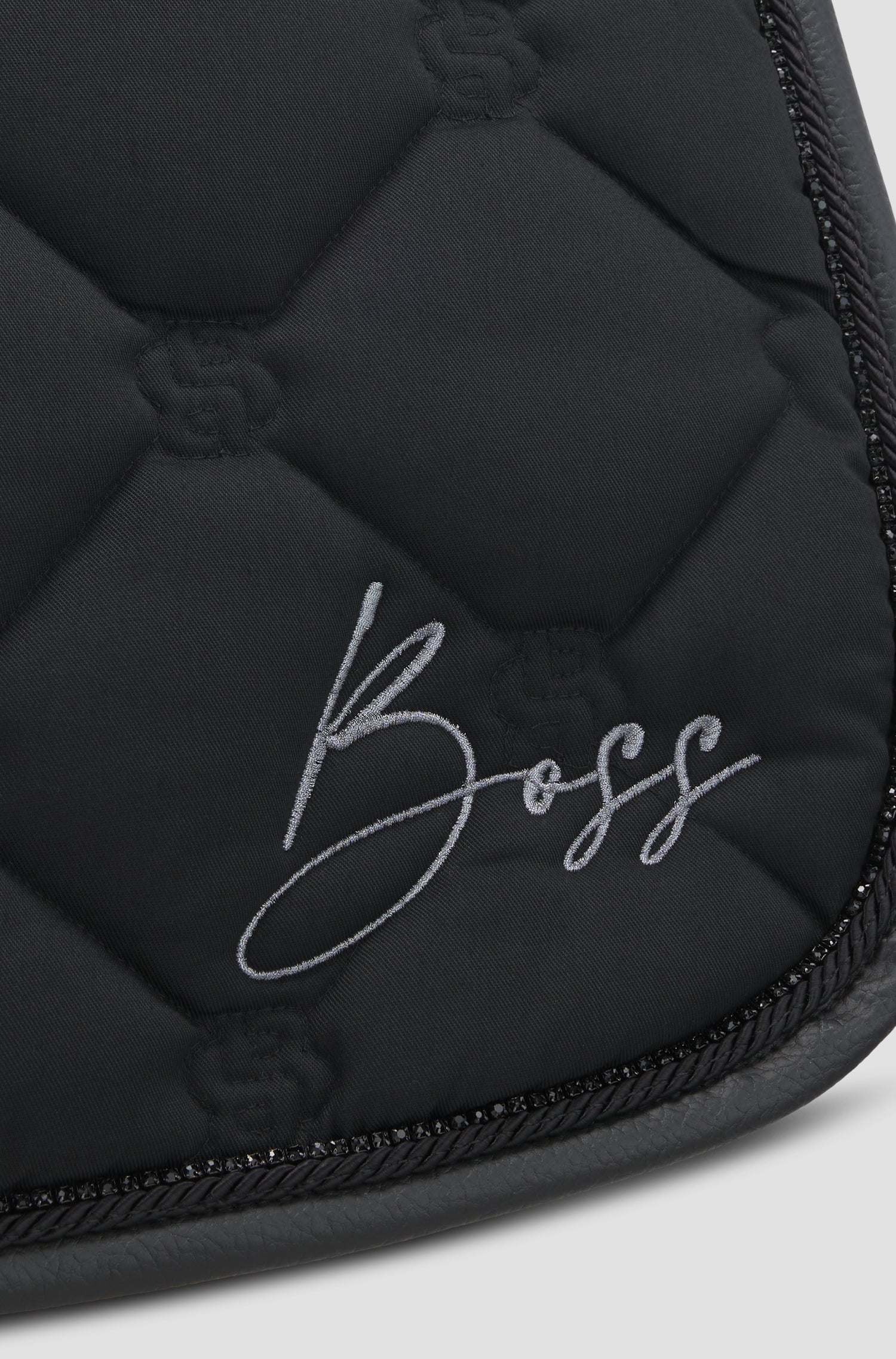 BOSS EQUESTRIAN SADDLE PAD DRESSAGE GLITTER BLACK