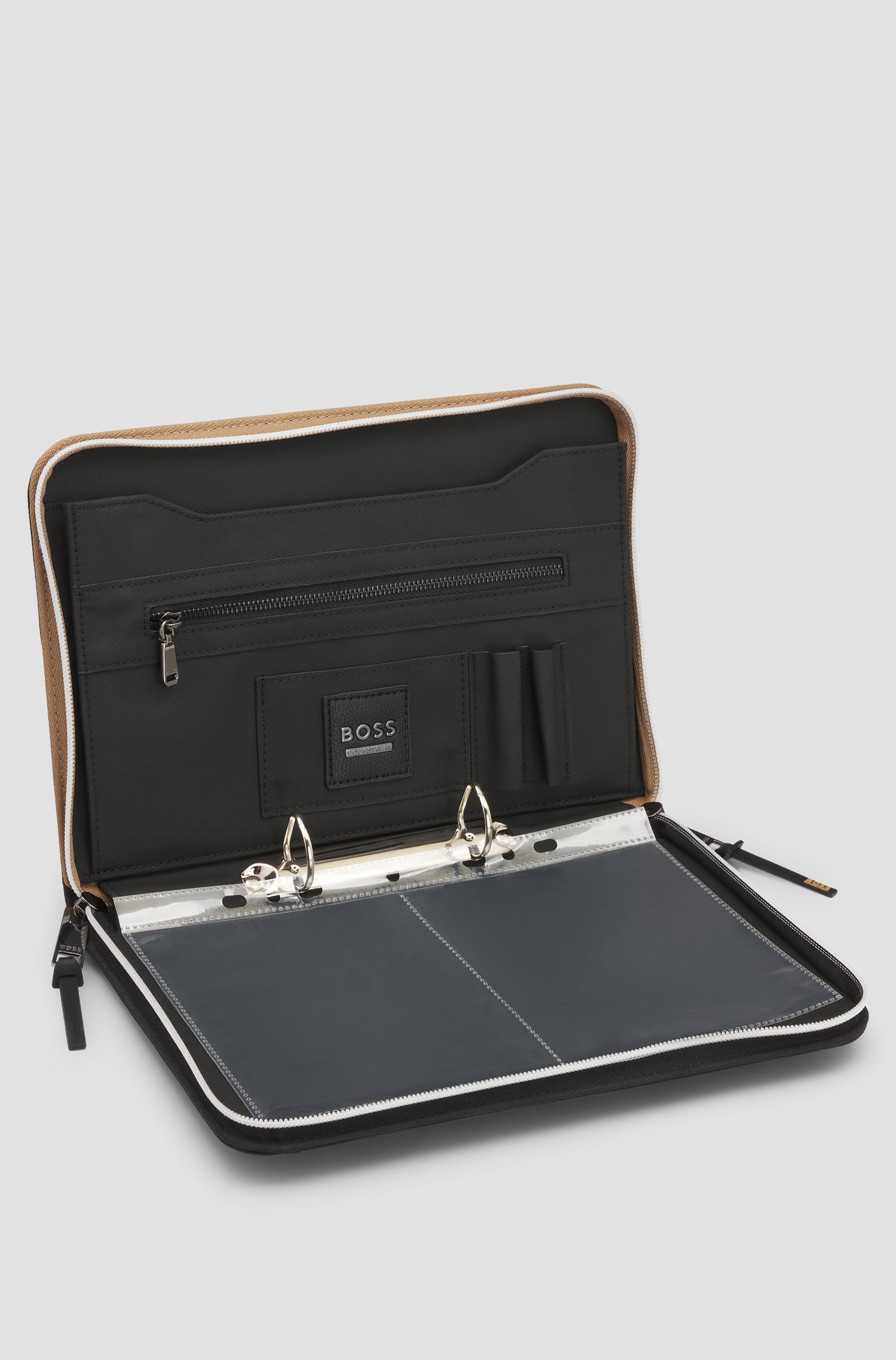 BOSS EQUESTRIAN EQUINE PASS FOLDER VEGAN LEATHER BLACK