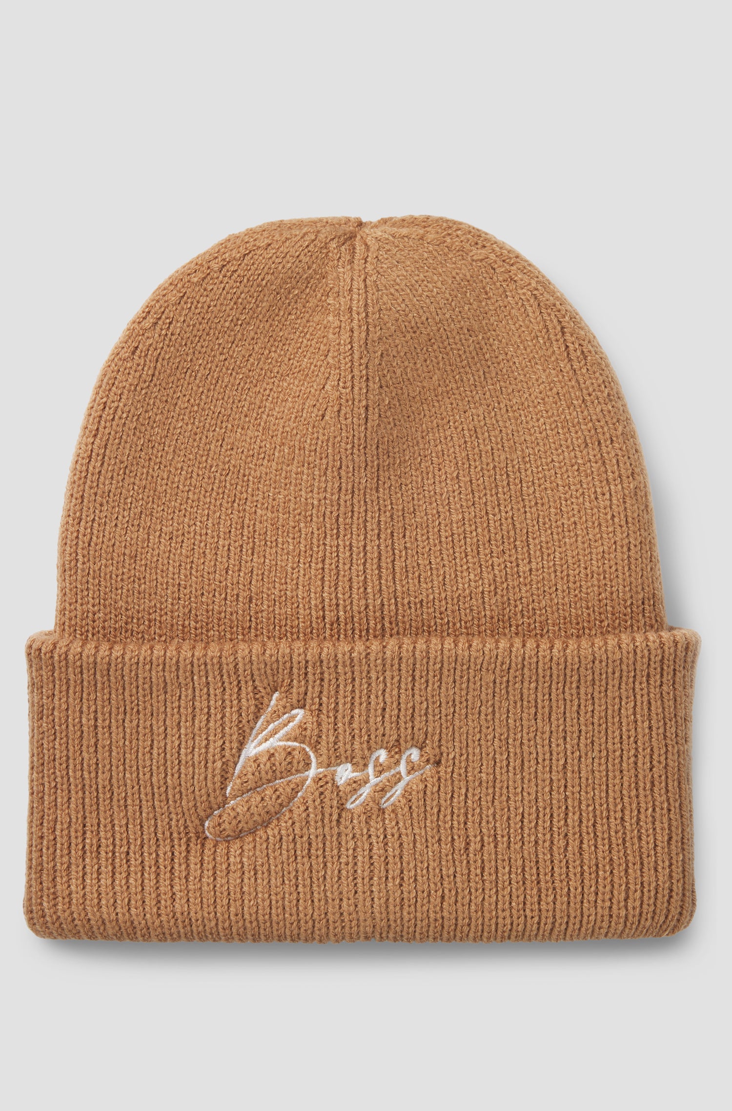 BOSS EQUESTRIAN BEANIE HIGH CUFF CAMEL