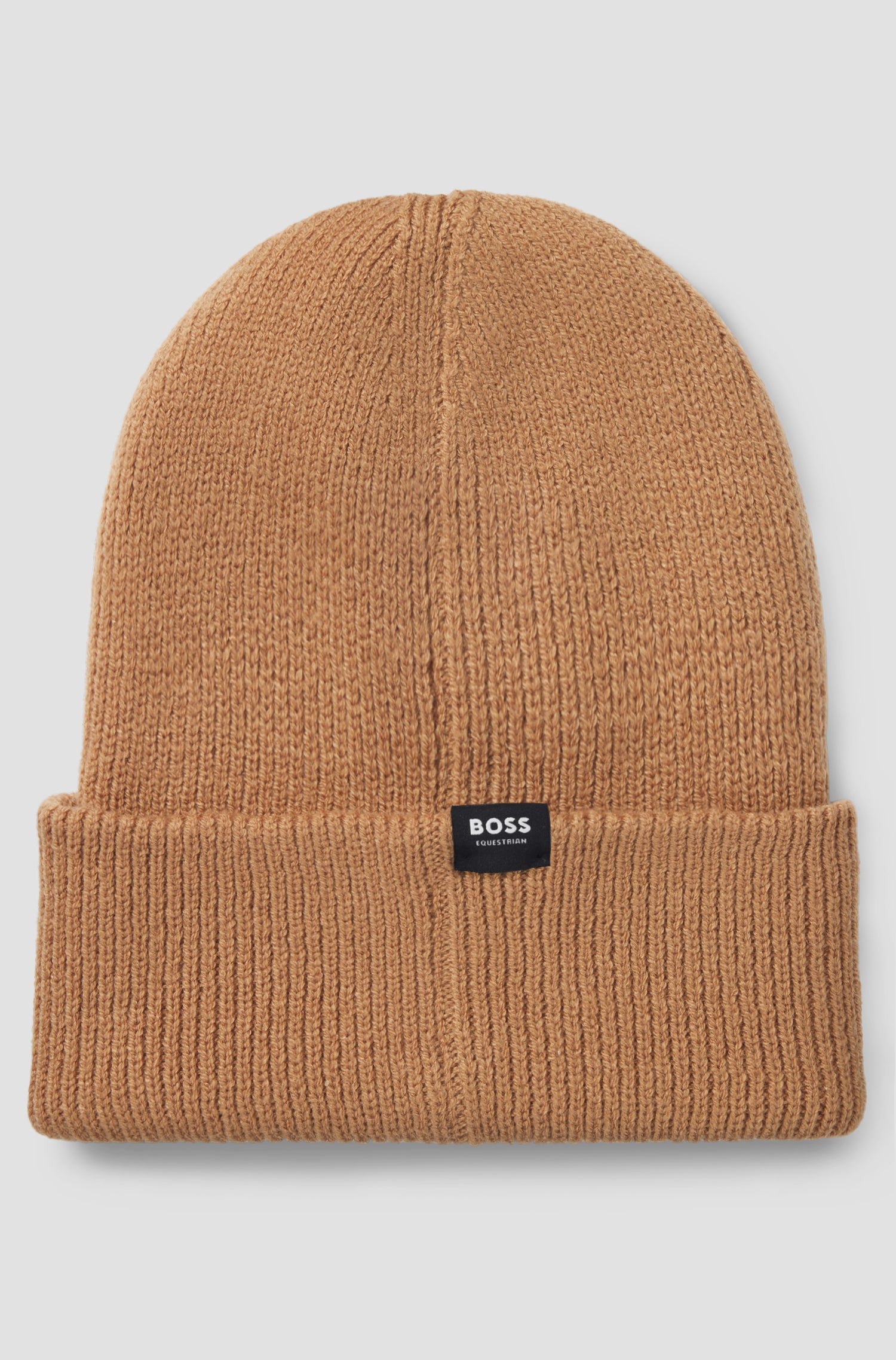 BOSS EQUESTRIAN BEANIE HIGH CUFF CAMEL