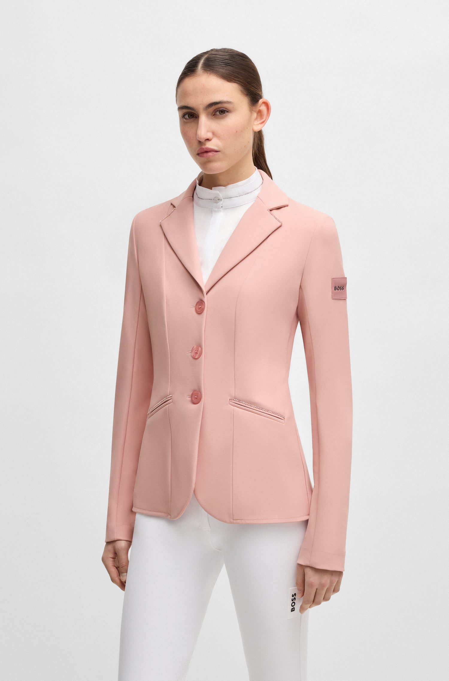BOSS EQUESTRIAN ANNA SHOW JACKET CRYSTAL ROSE HAZE