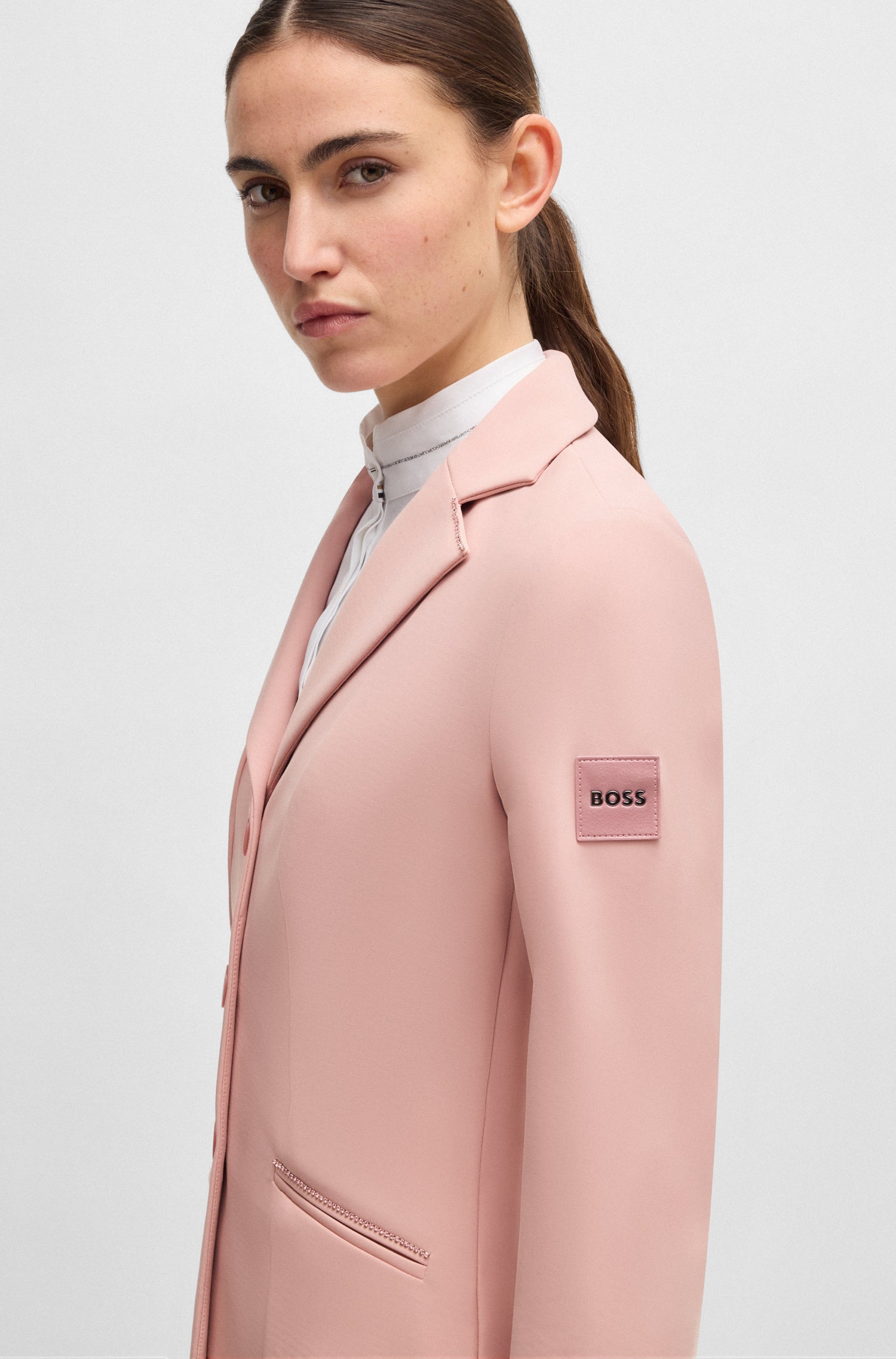 BOSS EQUESTRIAN ANNA SHOW JACKET CRYSTAL ROSE HAZE