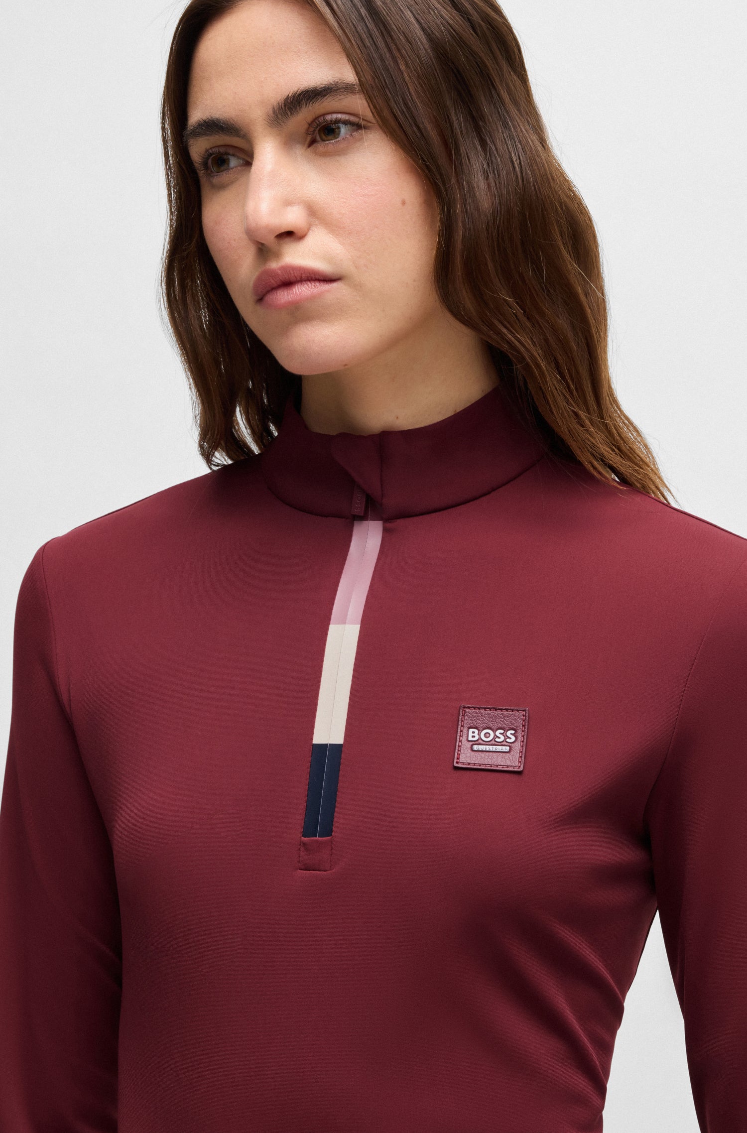 BOSS EQUESTRIAN MINOU TRAINING SHIRT CABERNET