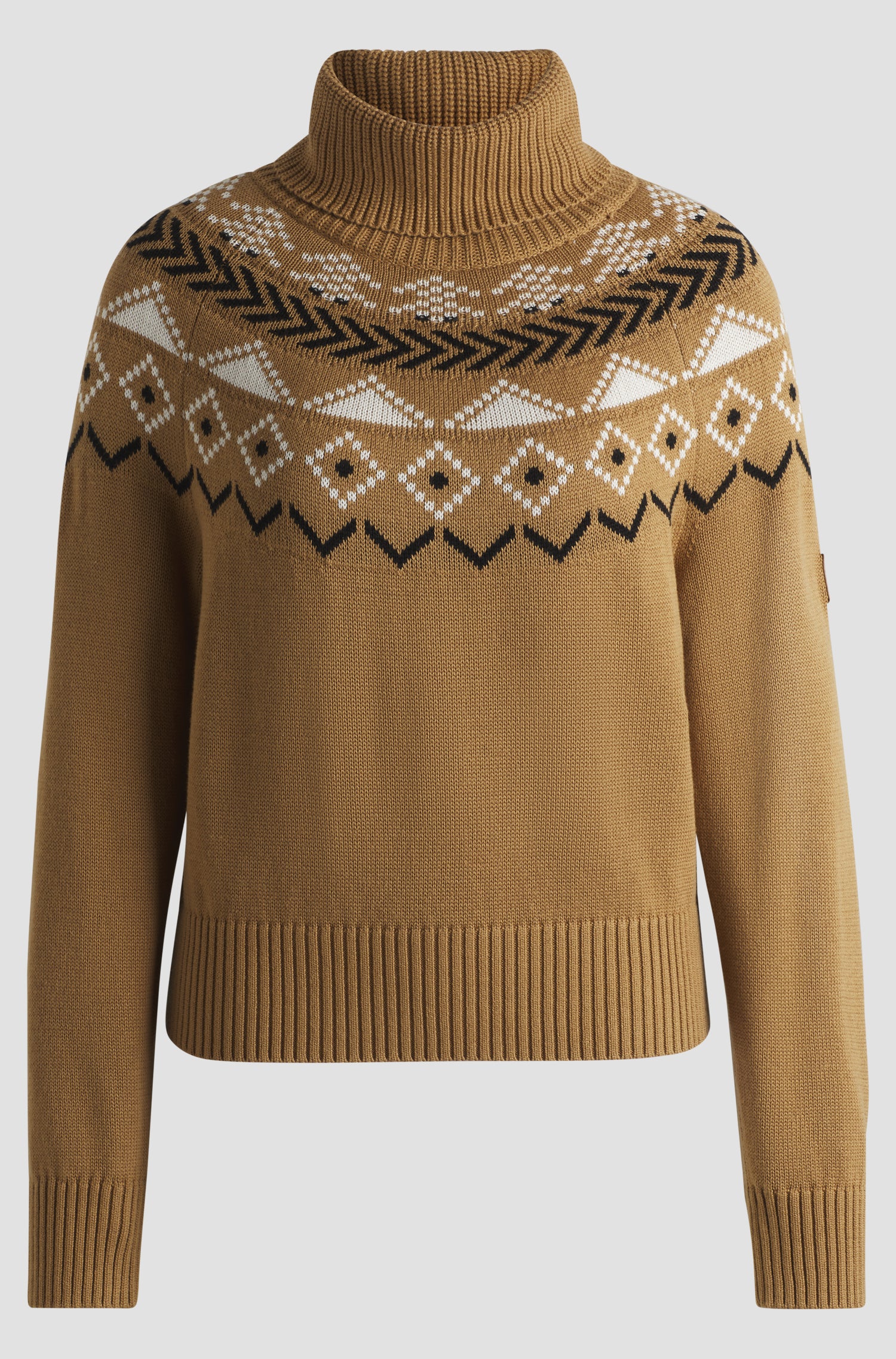 BOSS EQUESTRIAN ANUK KNITWEAR JUMPER NORWAY CAMEL