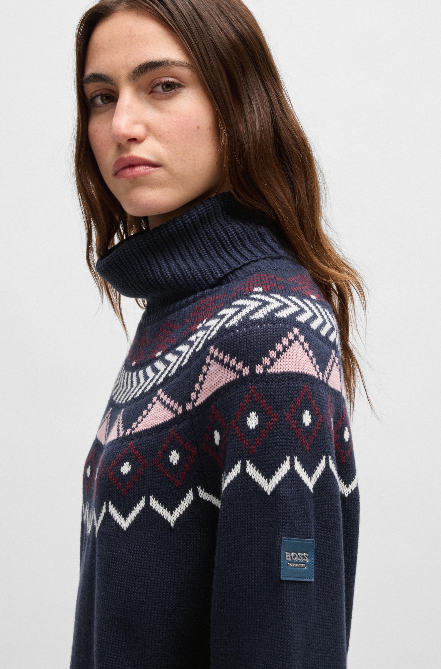 BOSS EQUESTRIAN ANUK KNITWEAR JUMPER NORWAY SKY CAPTAIN