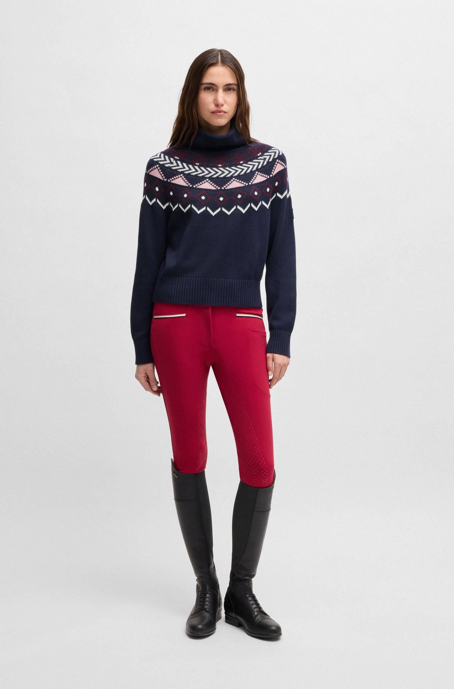 BOSS EQUESTRIAN ANUK KNITWEAR JUMPER  NORWAY SKY CAPTAIN