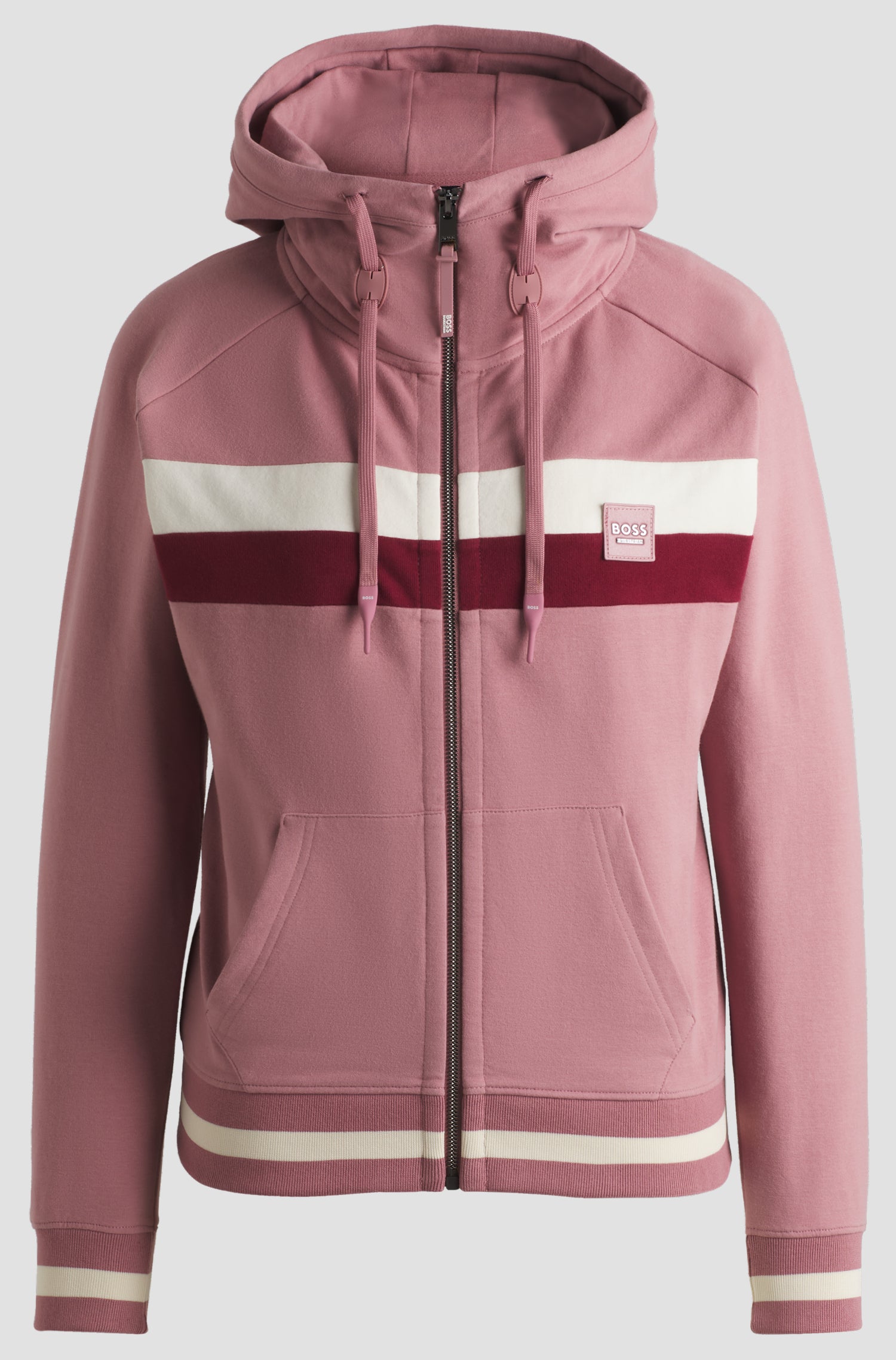BOSS EQUESTRIAN RIVA ZIP HOODIE ROSE HAZE