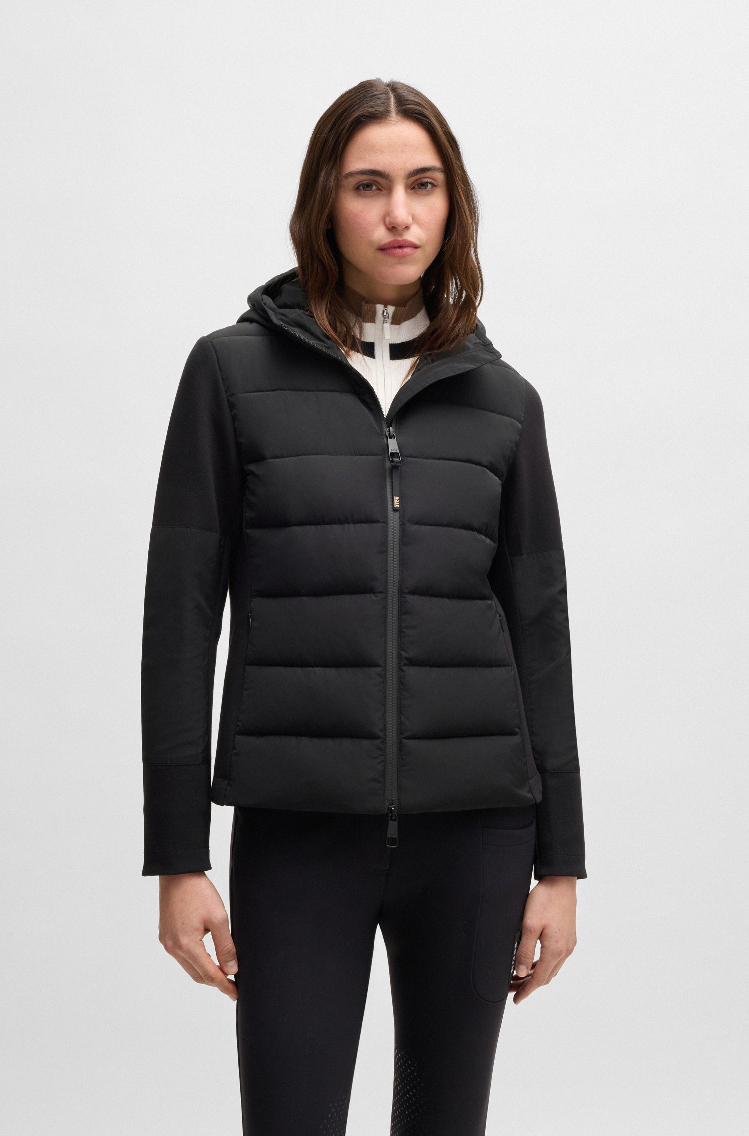 BOSS EQUESTRIAN JESSY PUFFER HYBRID JACKET BLACK
