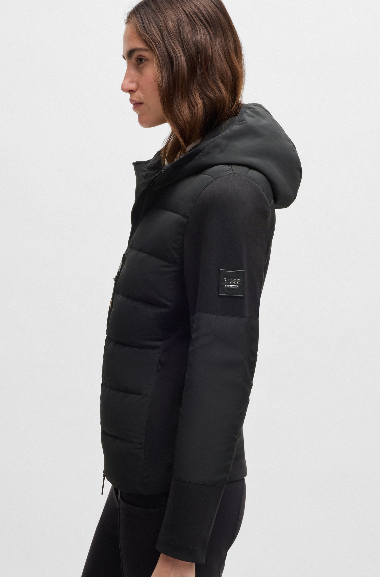 BOSS EQUESTRIAN JESSY PUFFER HYBRID JACKET BLACK