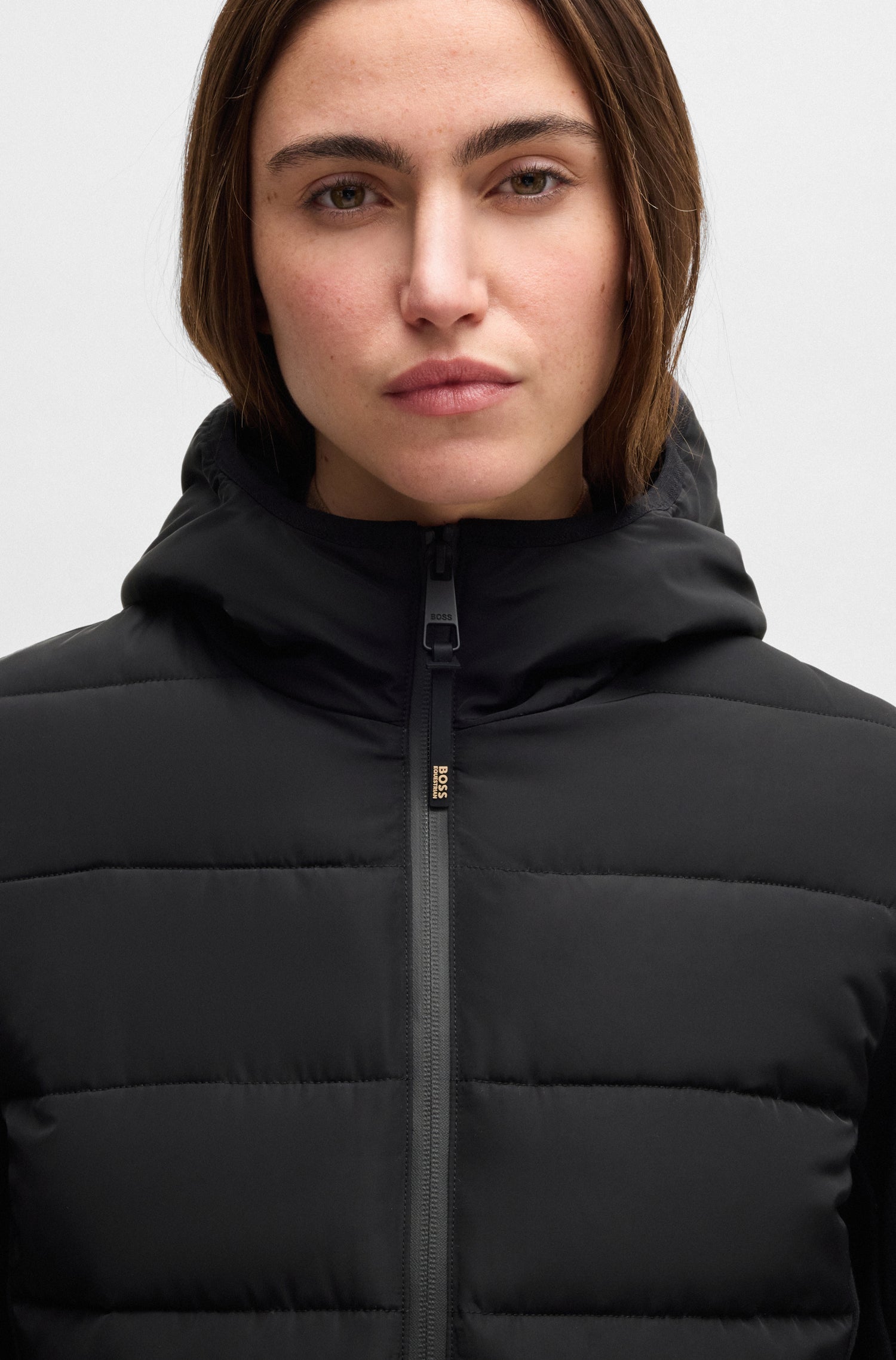 BOSS EQUESTRIAN JESSY PUFFER HYBRID JACKET BLACK