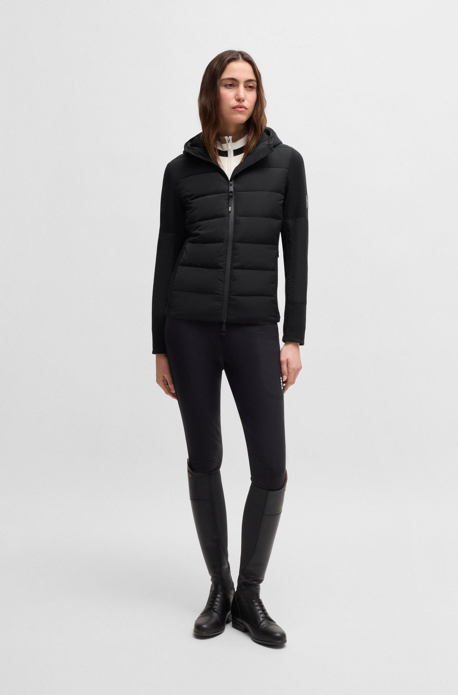 BOSS EQUESTRIAN JESSY PUFFER HYBRID JACKET BLACK