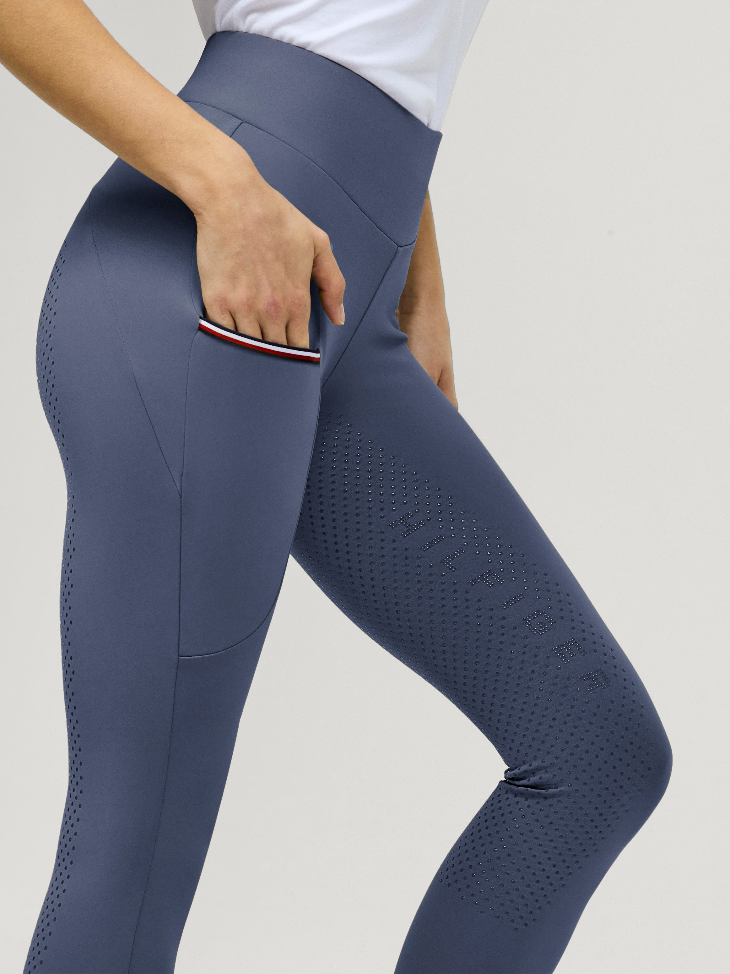 Tommy Hilfiger Equestrian Elmira All-Year Full Grip Leggings FADED INDIGO
