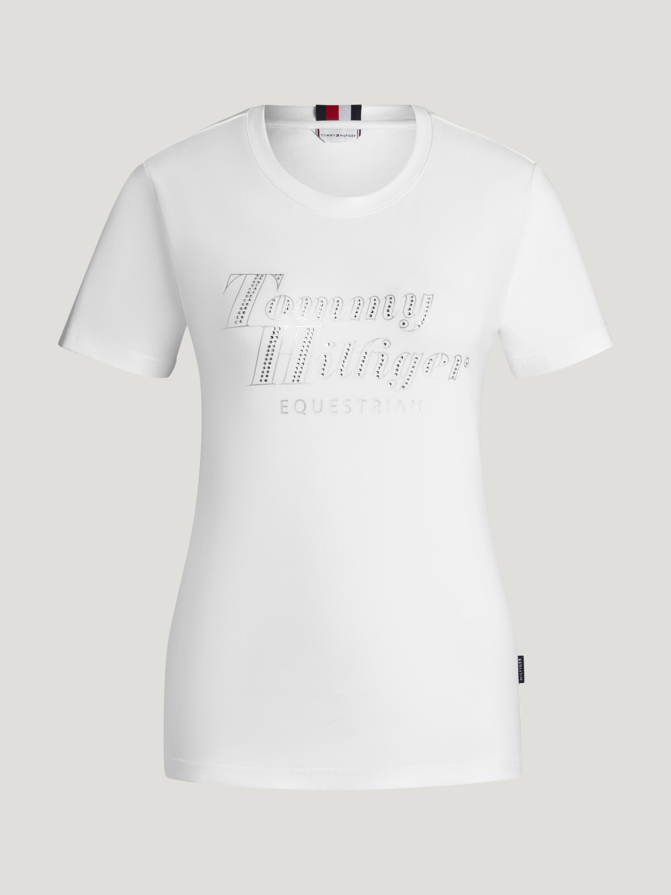 Tommy Hilfiger Equestrian Malibu Rhinestone T-Shirt OPTIC WHITE