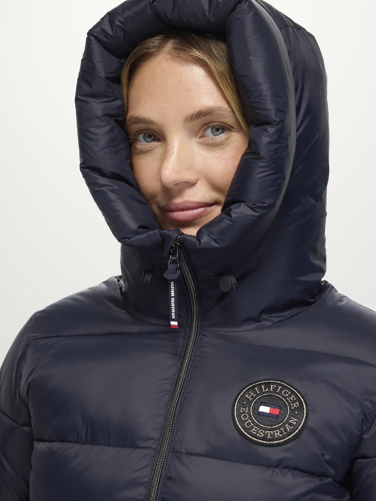 Tommy Hilfiger Equestrian Glendale Women Puffer Jacket DESERT SKY
