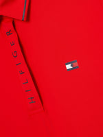 Tommy Hilfiger Equestrian Harlem Short Sleeve Logo Polo Shirt FIERCE RED