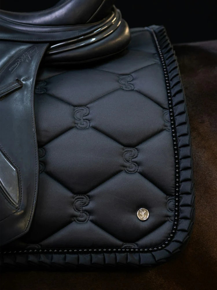 PS OF Sweden SS24 Ruffle Pearl Saddle-pad - Dark Grey