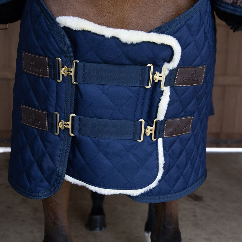 Kentucky Chest Expander Quilted with Sheepskin - Black &amp; Navy