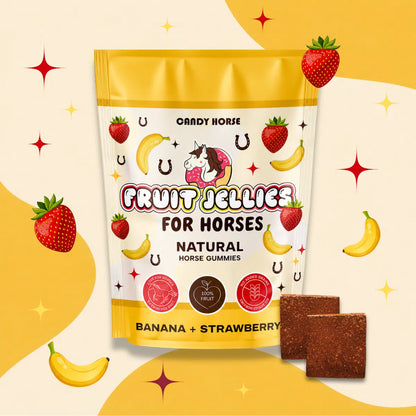 Candy Horse Fruit Jellies Strawberry + Banana – soft gummies for horses
