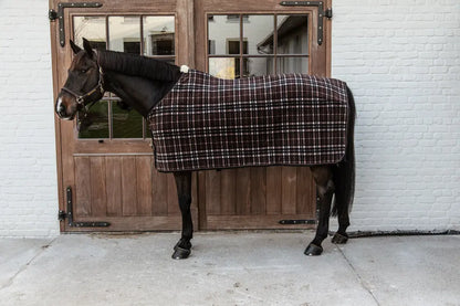 Kentucky Fleece Rug Heavy - Check Printing Brown