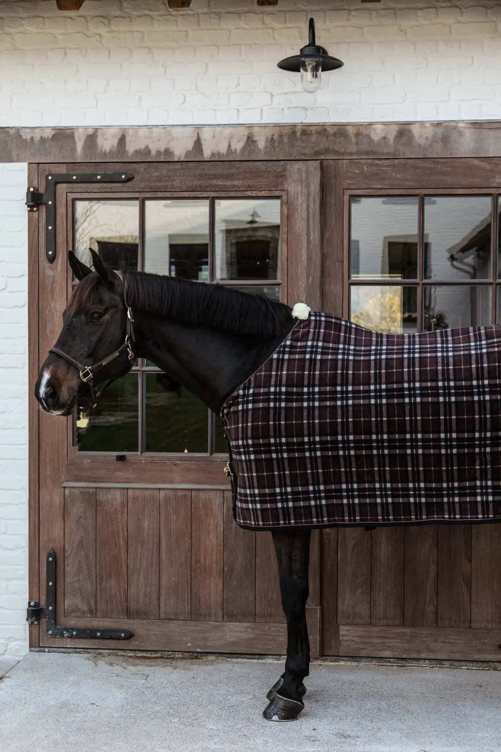 Kentucky Fleece Rug Heavy - Check Printing Brown