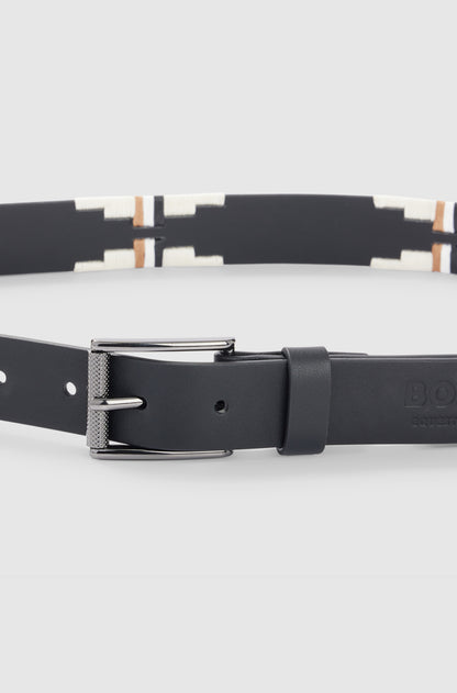 Boss Equestrian Polo Belt Signature Black