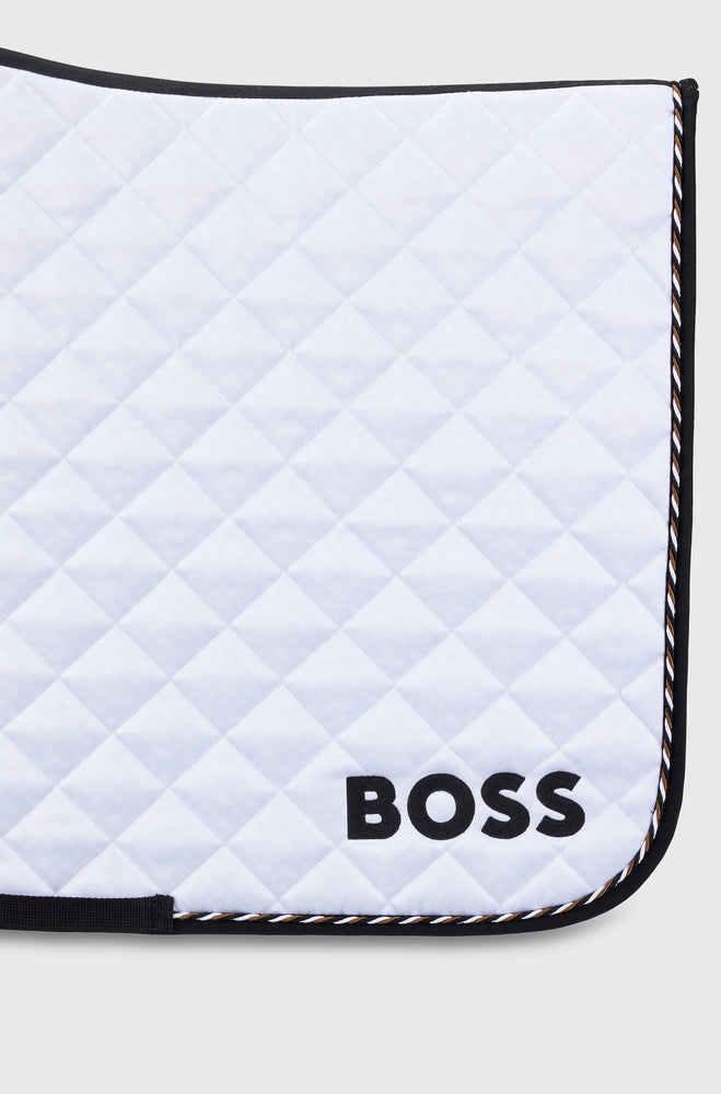 Boss Equestrian Monogram Dressage Saddle-pad - White