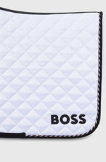 Boss Equestrian Monogram Dressage Saddle-pad - White