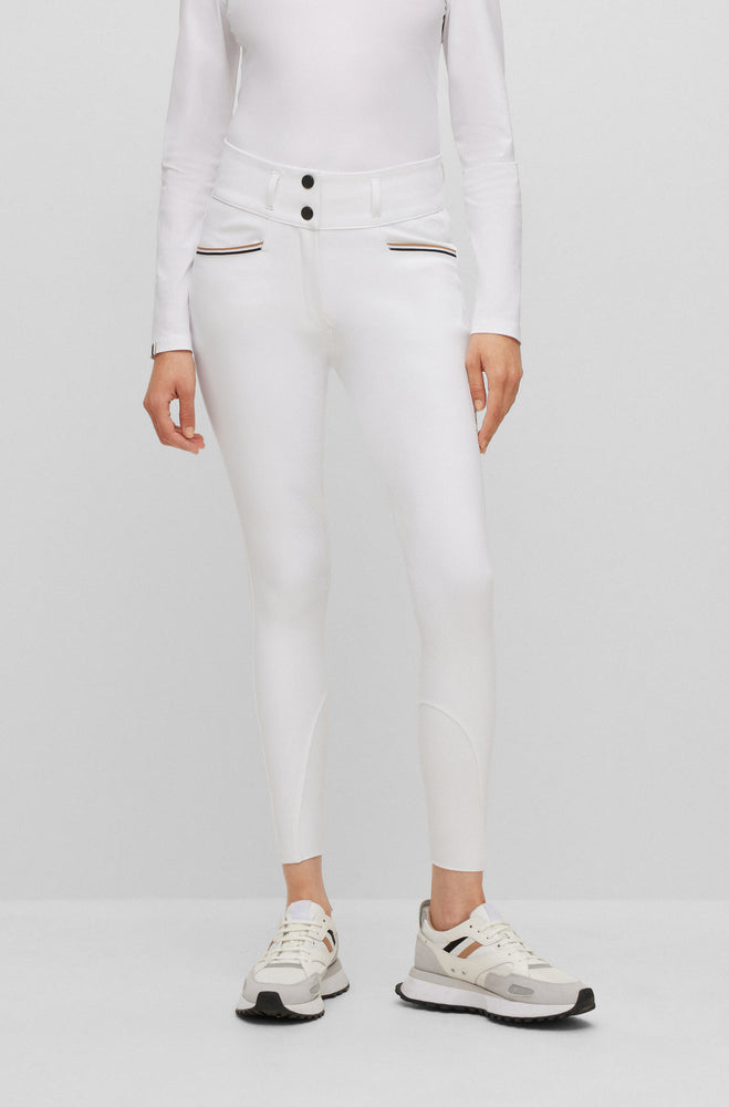 Boss Equestrian Hailey High Waist Full Grip Breeches - White