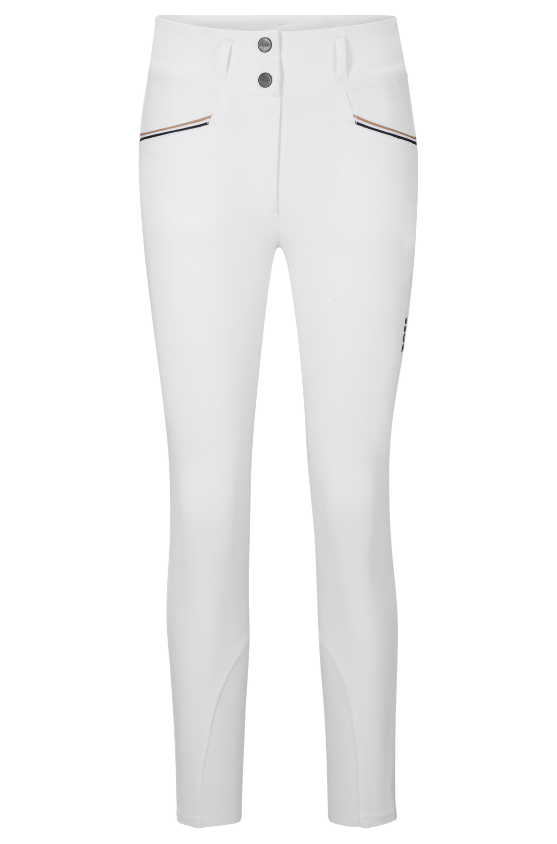 Boss Equestrian Hailey High Waist Full Grip Breeches - White