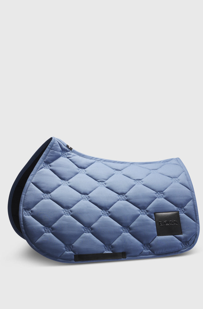 Boss Equestrian Saddle Pad Jump Solid Blue Horizon