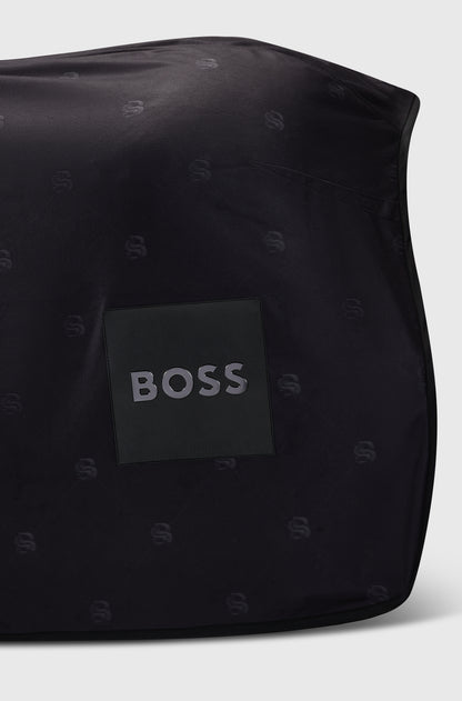 Boss Equestrian Fleece Rug Allover Logo Black