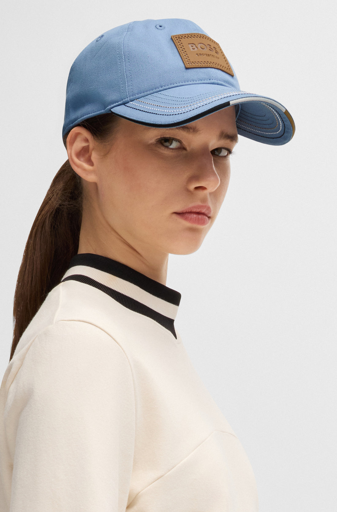 Boss Equestrian Cap Leather Vintage Patch Riviera