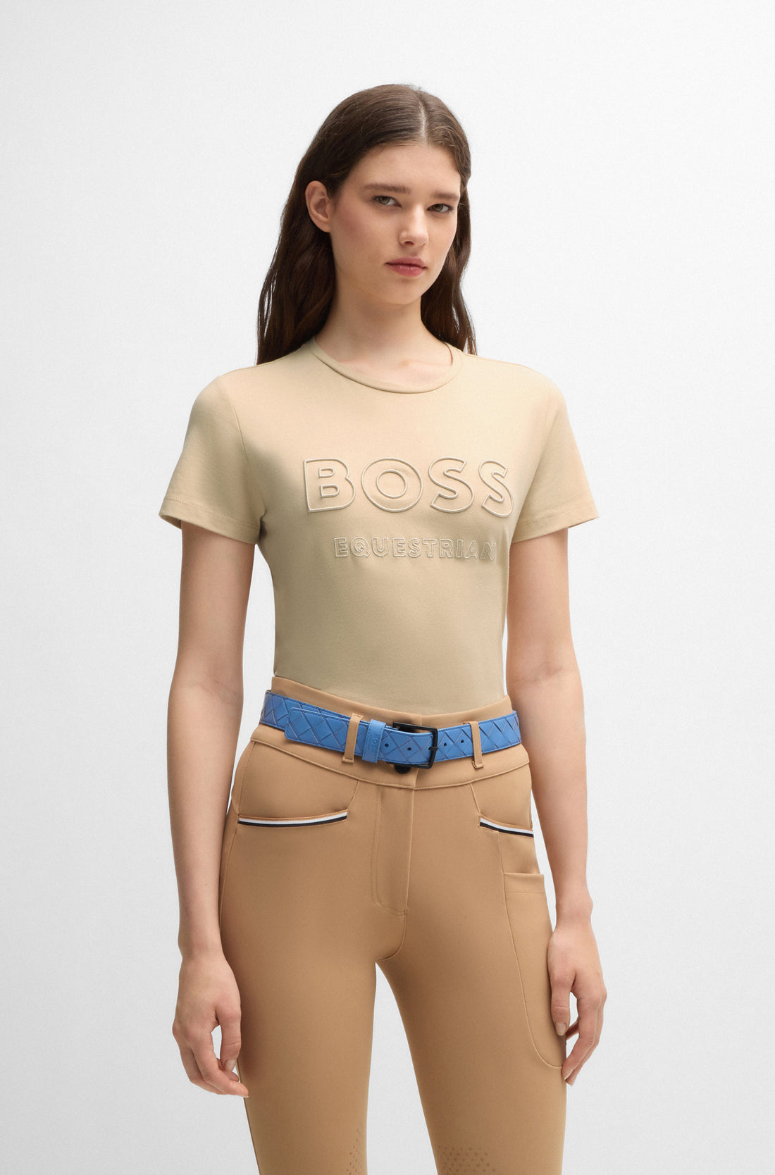 Boss Equestrian Maya T - Shirt Logo Sand