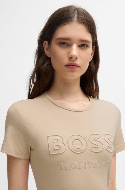Boss Equestrian Maya T - Shirt Logo Sand