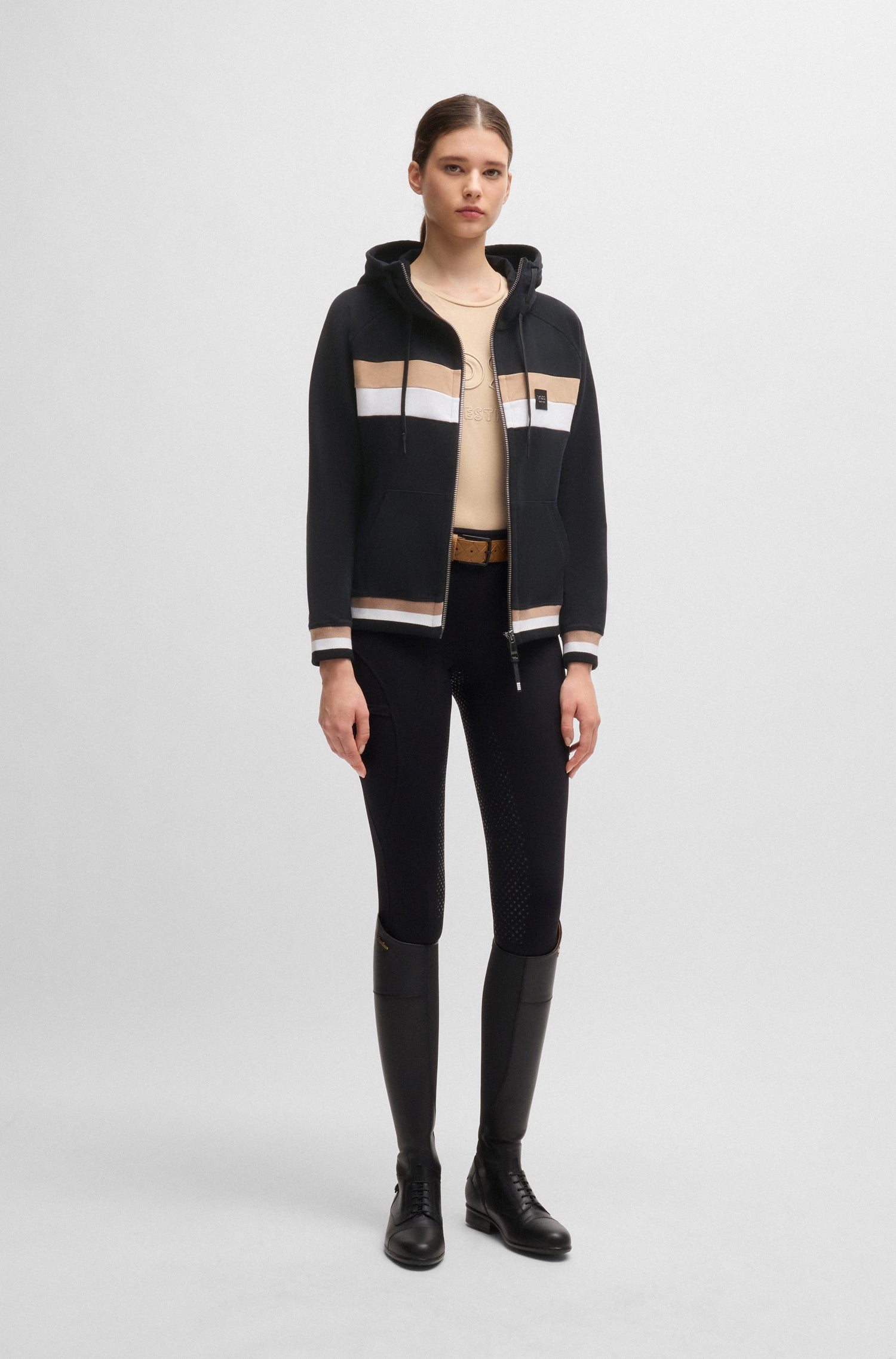 Boss Equestrian Riva Zip Hoodie Black