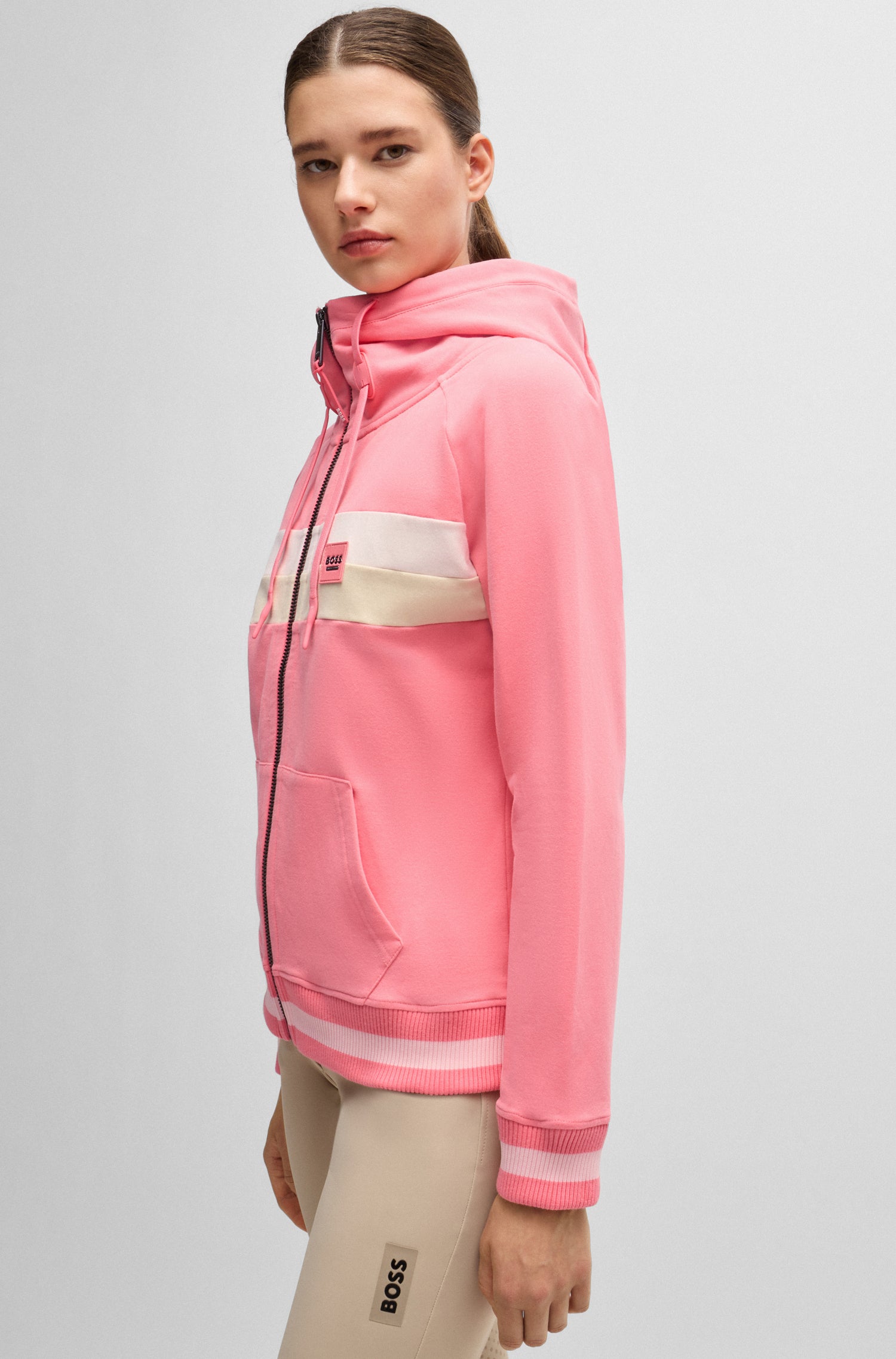Boss Equestrian Riva Zip Hoodie Pink
