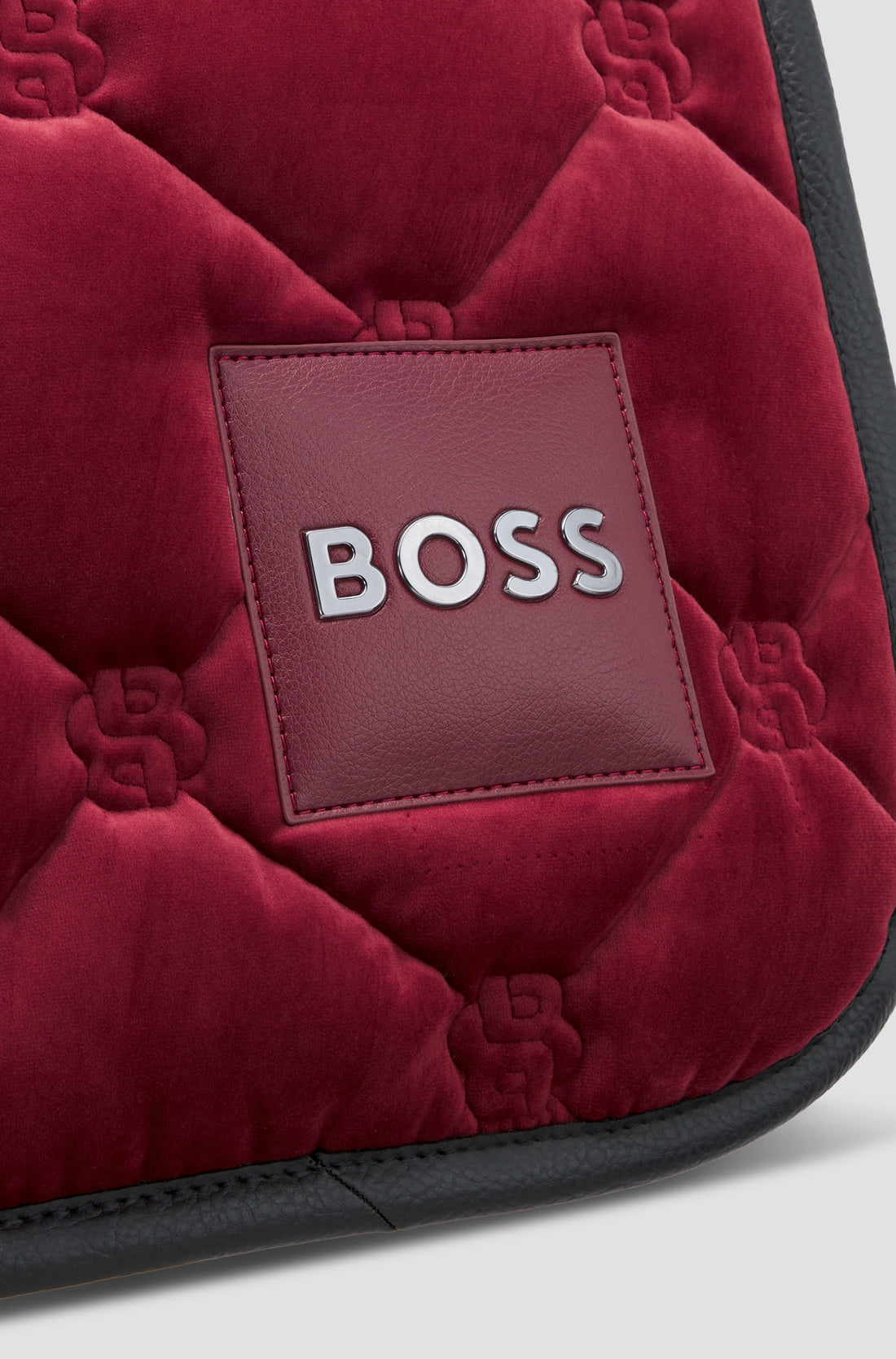 BOSS EQUESTRIAN SADDLE PAD VELVET DRESSAGE CABERNET