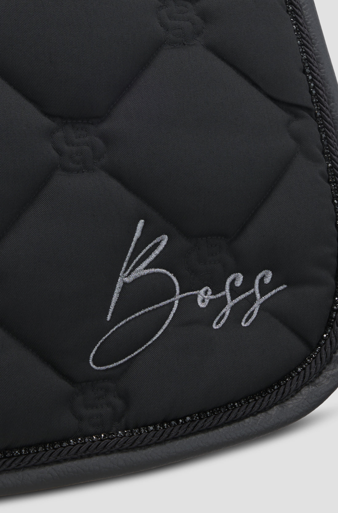 BOSS EQUESTRIAN SADDLE PAD DRESSAGE GLITTER BLACK