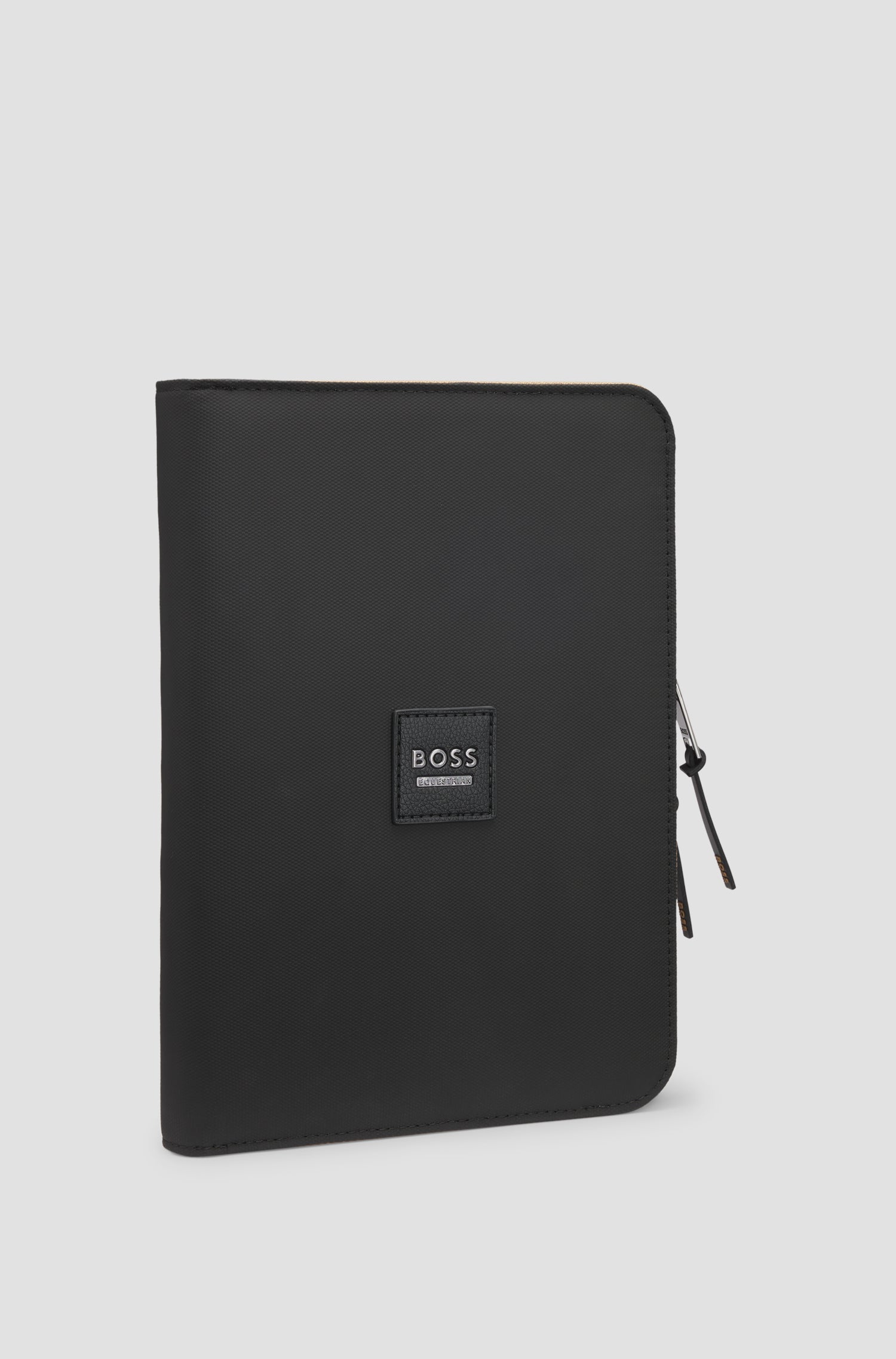 BOSS EQUESTRIAN EQUINE PASS FOLDER VEGAN LEATHER BLACK