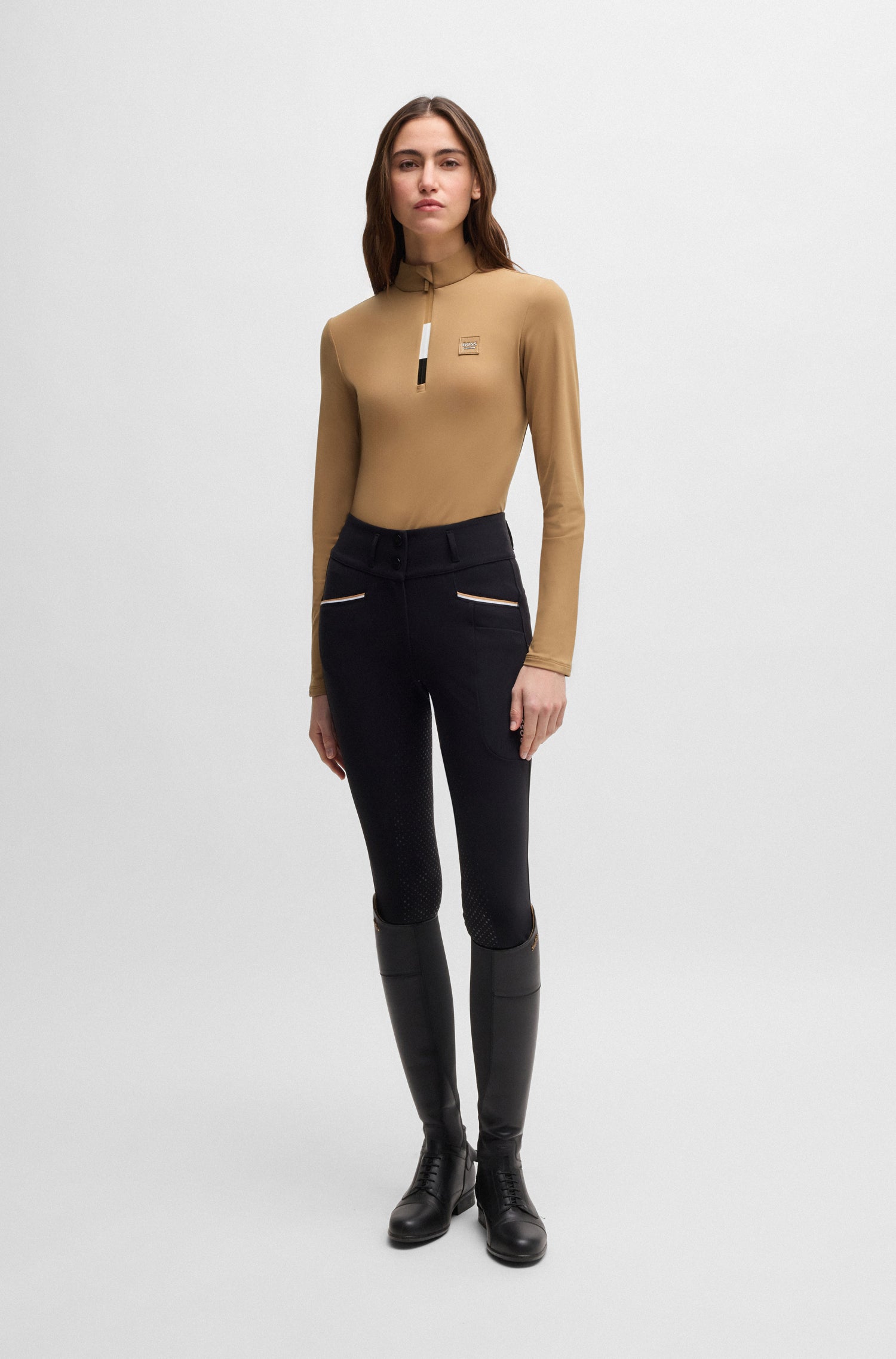 BOSS EQUESTRIAN MINOU TRAINING SHIRT CAMEL
