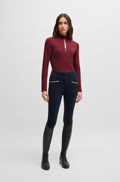 BOSS EQUESTRIAN MINOU TRAINING SHIRT CABERNET