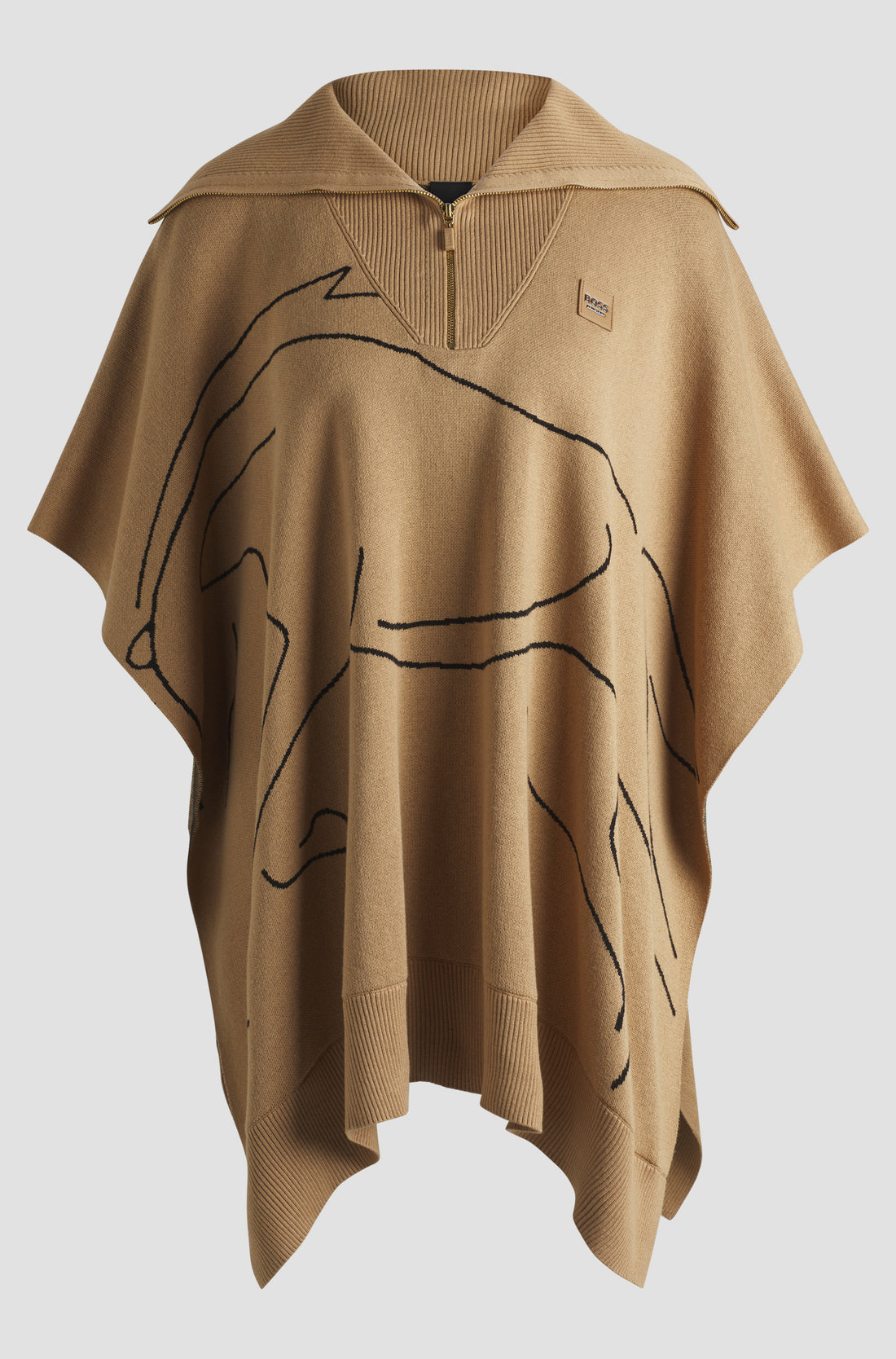 BOSS EQUESTRIAN ALISHA KNITWEAR CAPE HORSE CAMEL -PREORDER